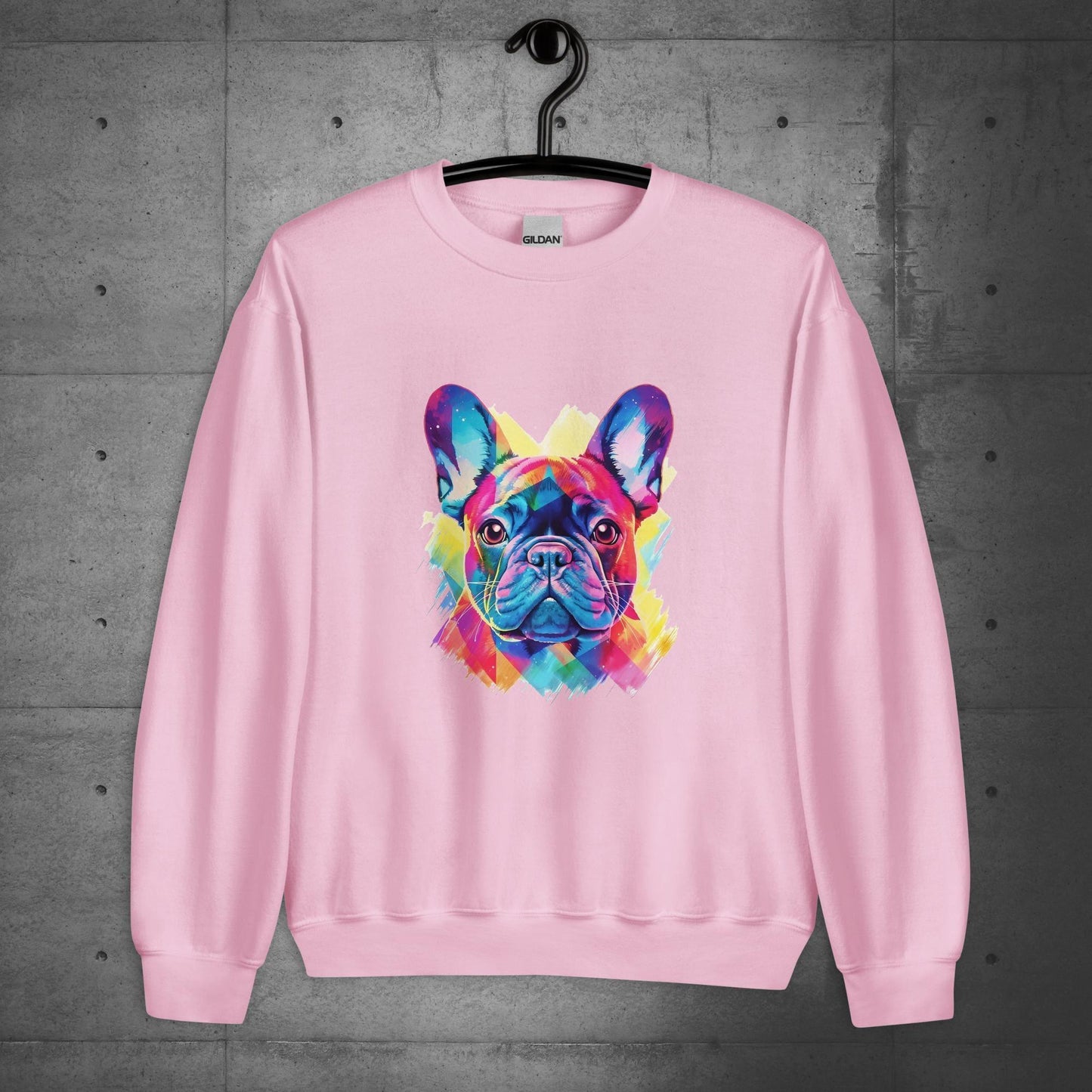 Vibrant Frenchie Abstract - Unisex Sweater/Sweatshirt - Frenchie Emporium