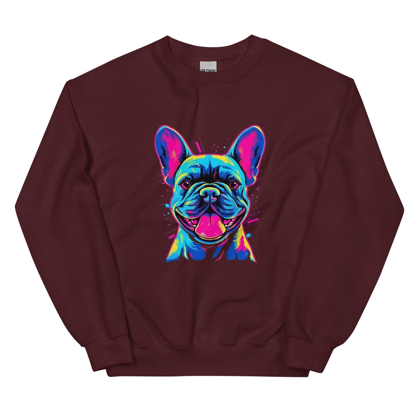 Frenchie Sassy Neon Styled - Unisex Sweater - Frenchie Emporium