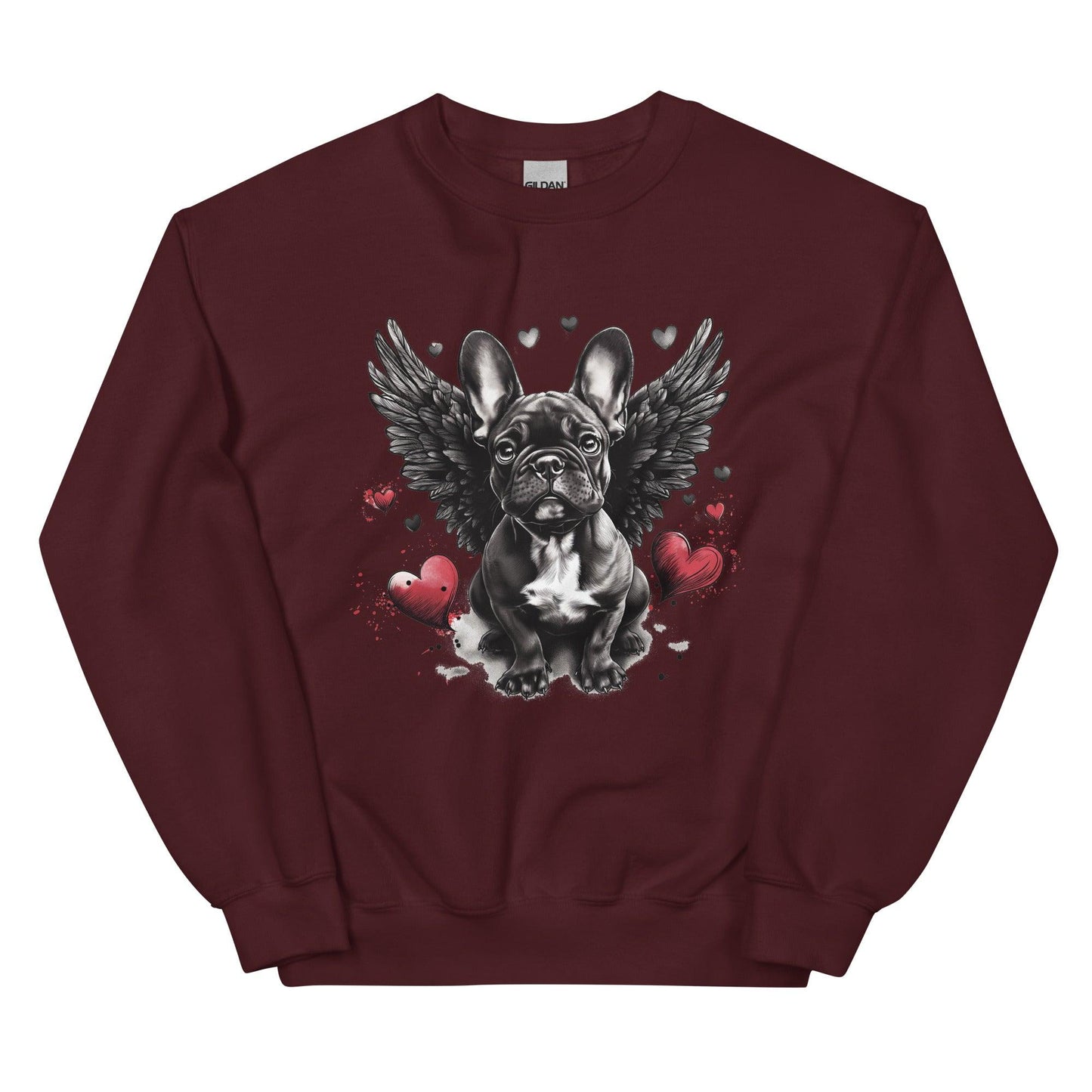 Angel Hearts Frenchie - Unisex Sweatshirt - Frenchie Emporium