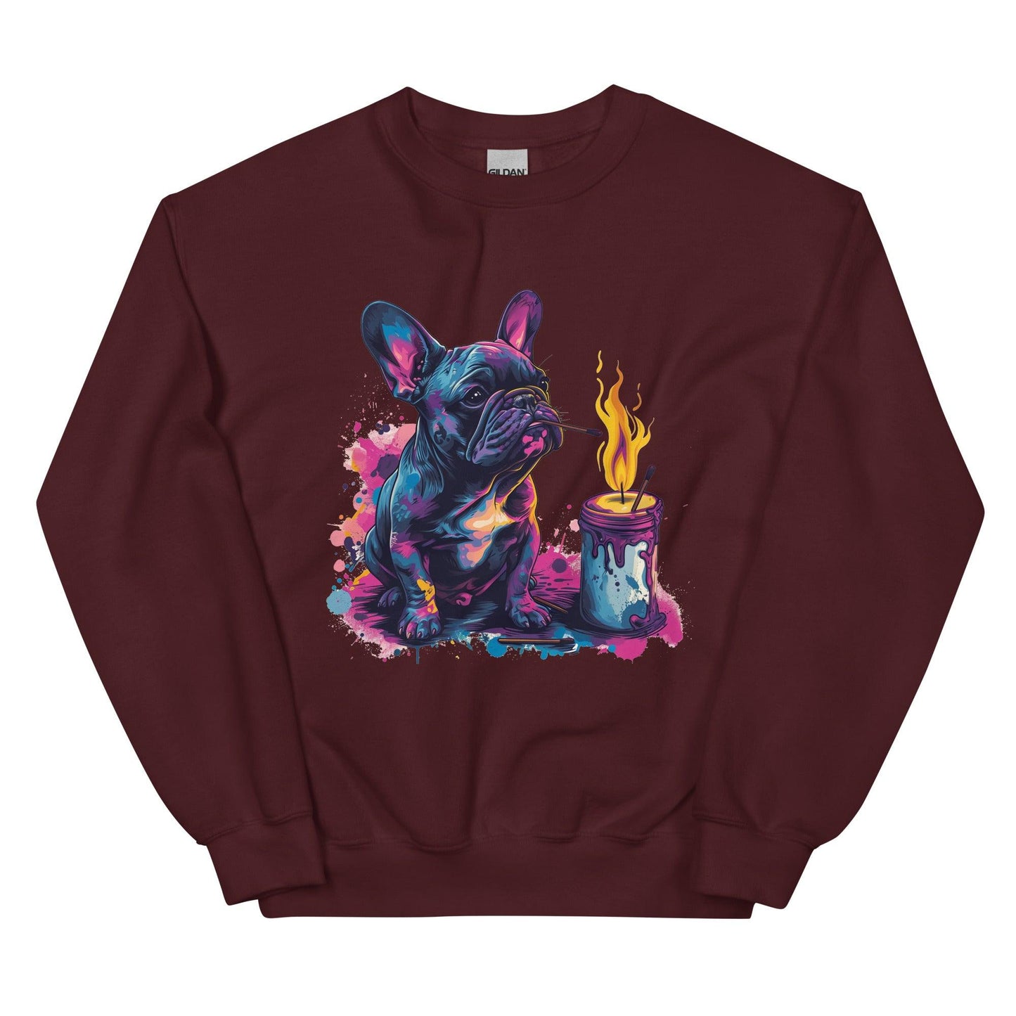 "Light My Fire French Bulldog" - Unisex Sweatshirt - Frenchie Emporium