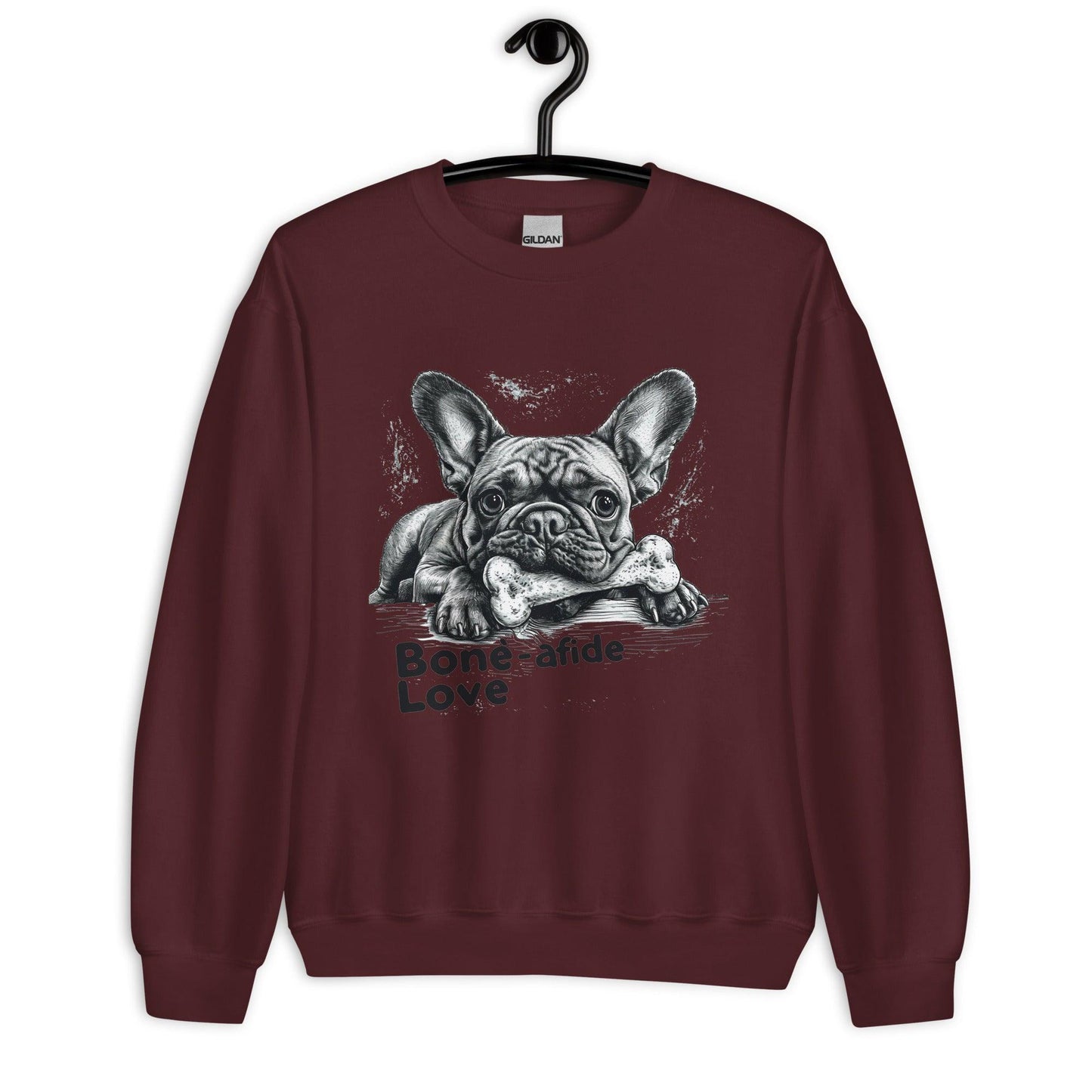 "Bone-afide Love" Unisex Sweatshirt - Frenchie Emporium