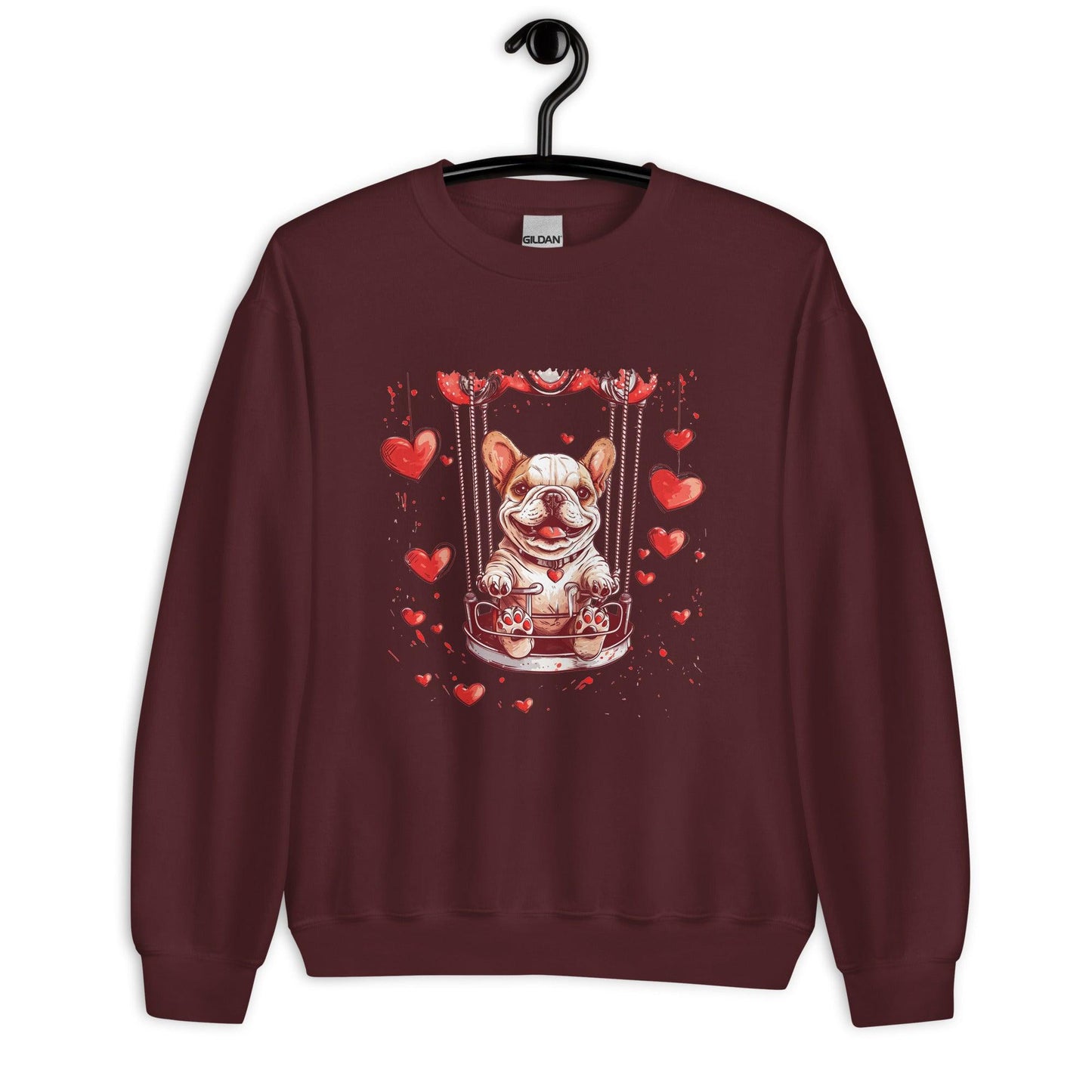"Swinging Hearts" Unisex Sweatshirt - Frenchie Emporium