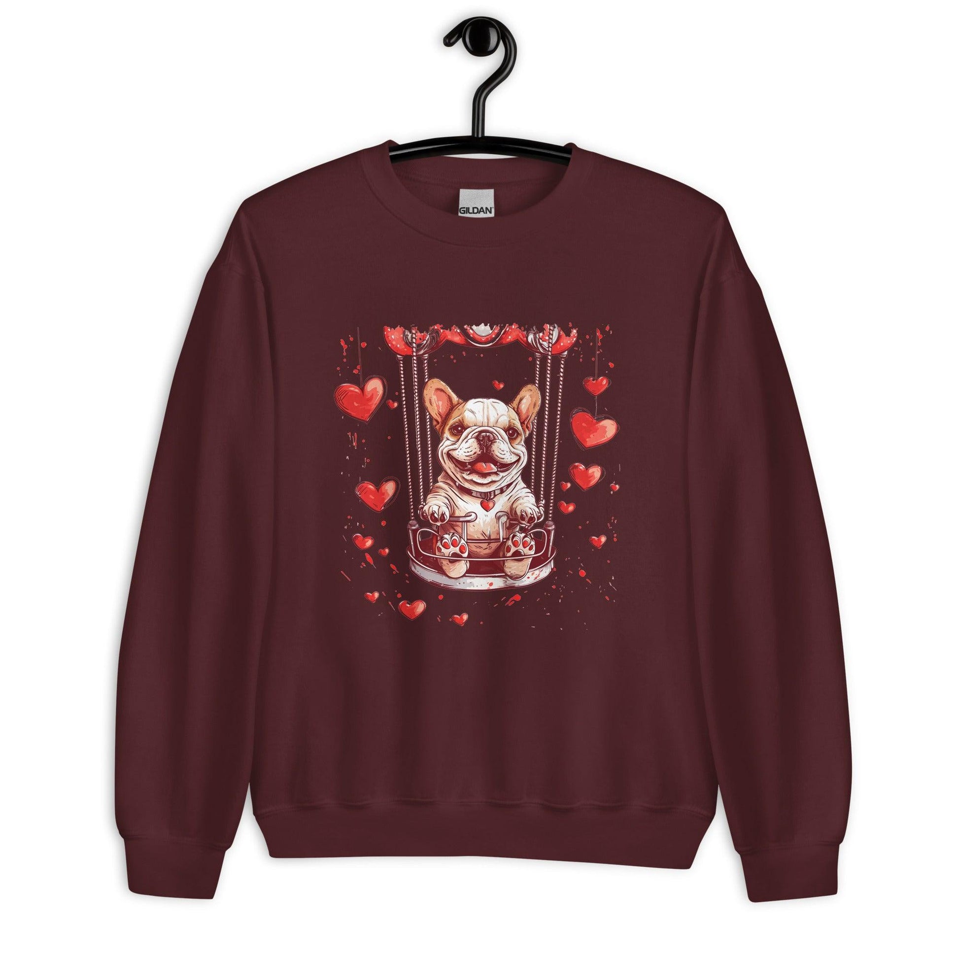 "Swinging Hearts" Unisex Sweatshirt - Frenchie Emporium