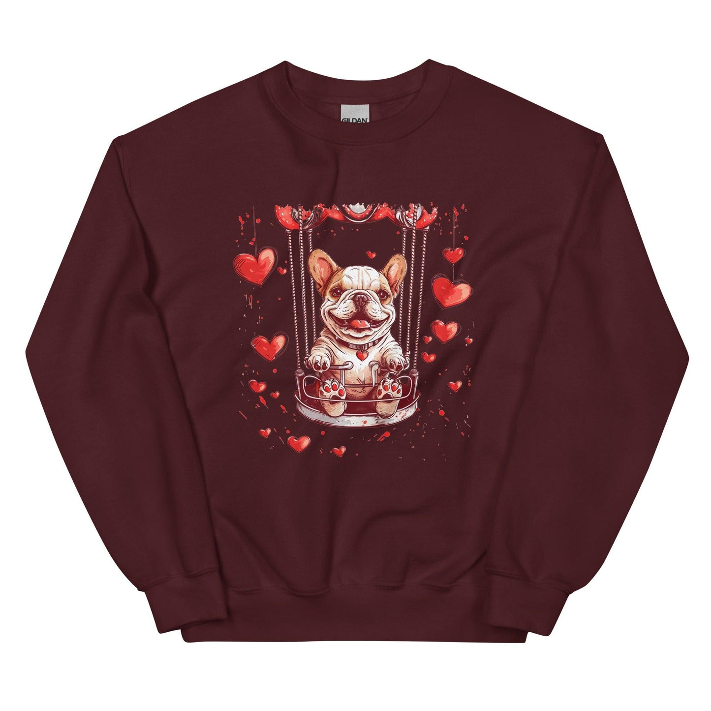 "Swinging Hearts" Unisex Sweatshirt - Frenchie Emporium