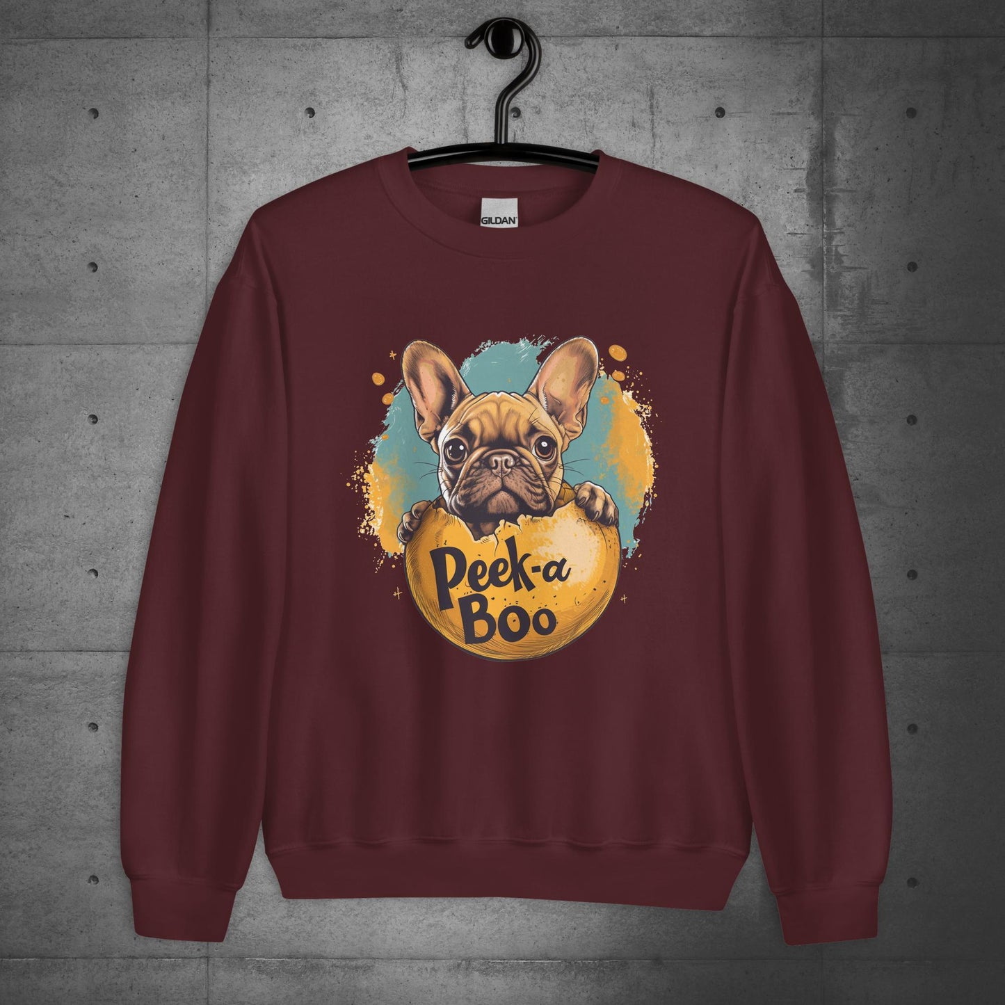 "Peek-a-Boo Frenchie" - Unisex Sweatshirt - Frenchie Emporium