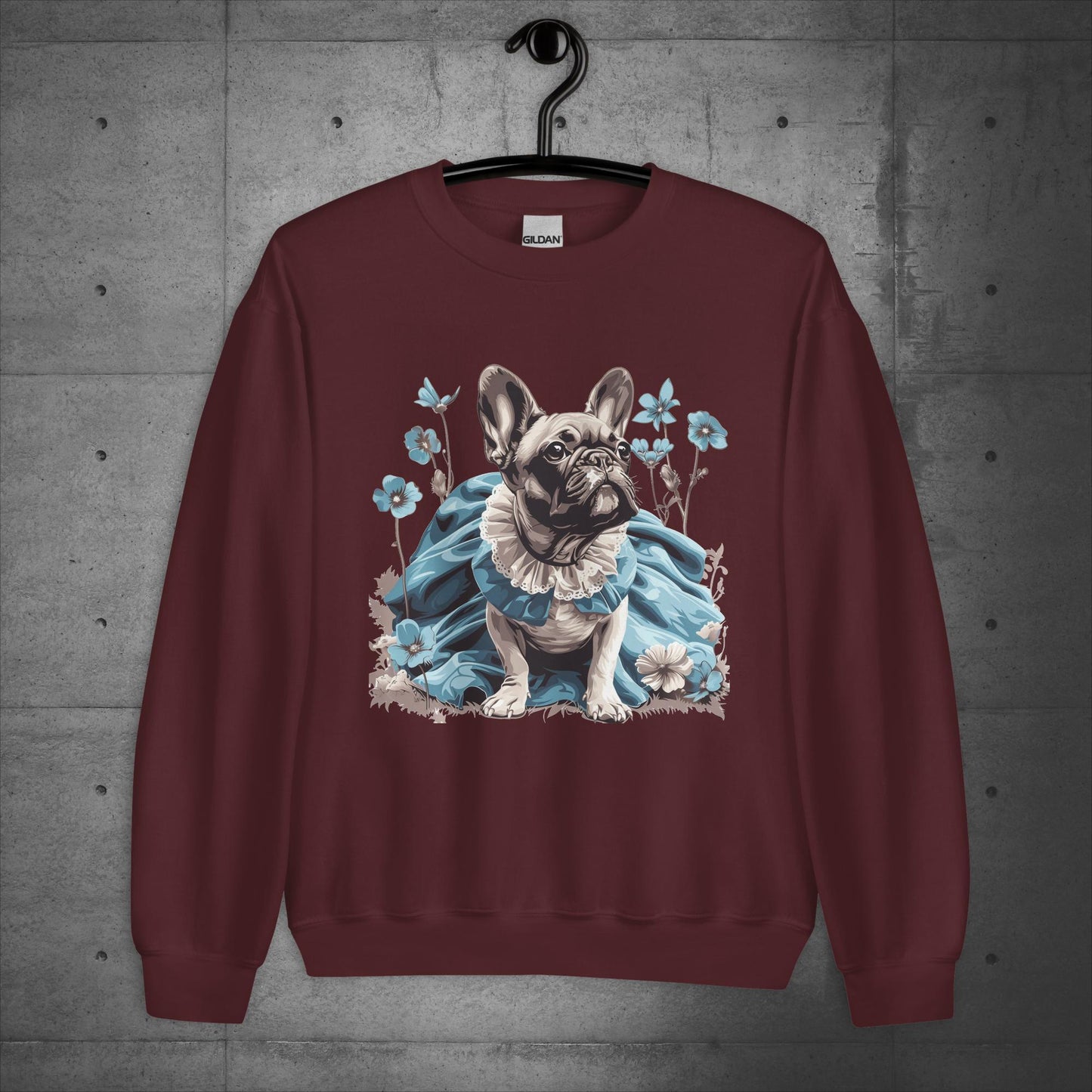 French Bulldog Alice in Wonderland Frenchie - Unisex Sweater/Sweatshirt: - Frenchie Emporium