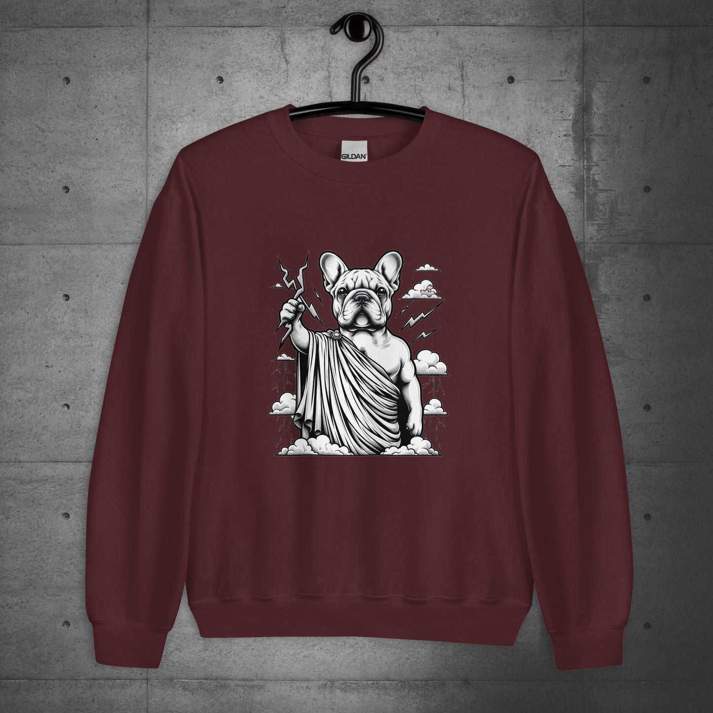 "Thunderous Zeus" Frenchie - Unisex Sweatshirt/Sweater - Frenchie Emporium