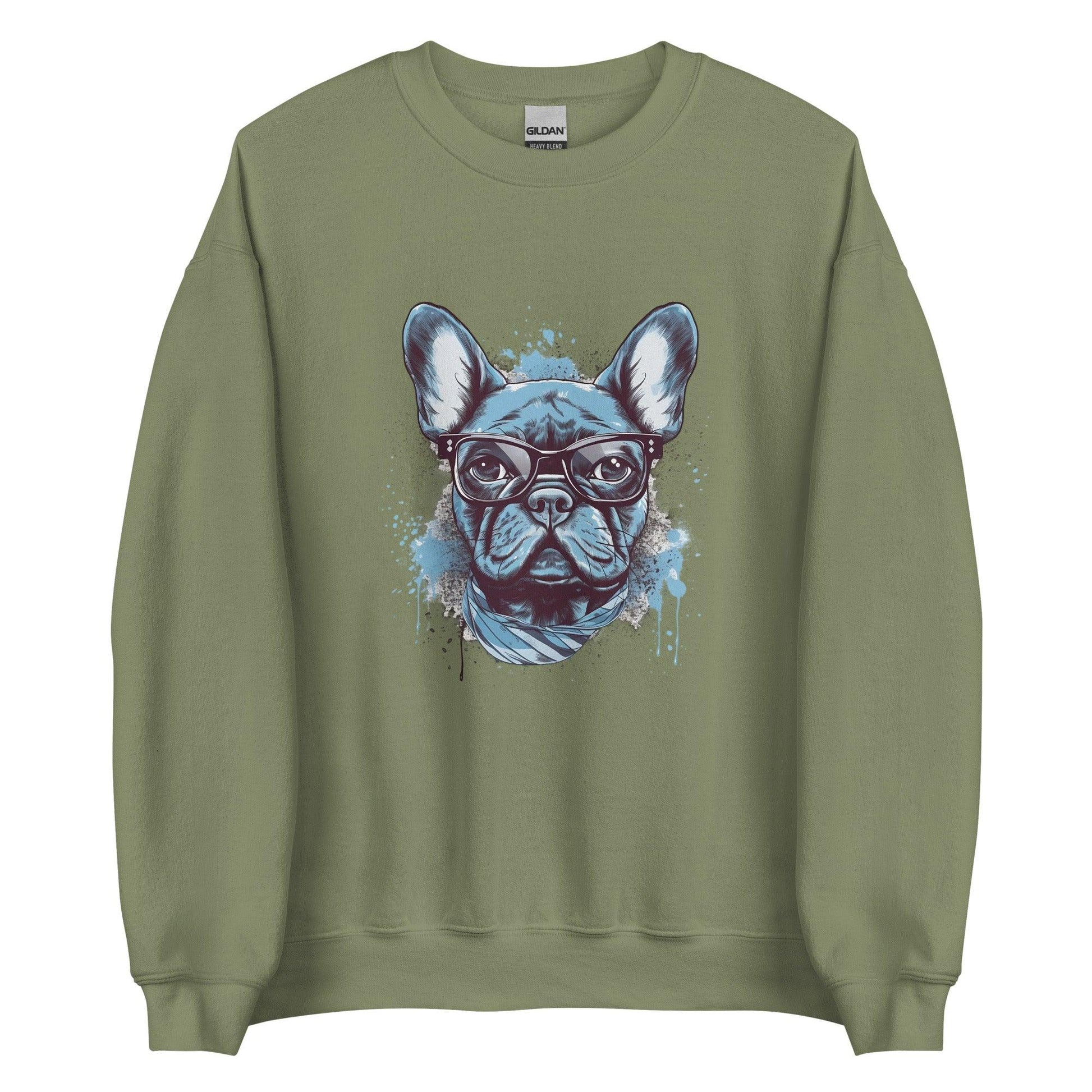 Hipster Frenchie - Unisex Sweatshirt - Frenchie Emporium
