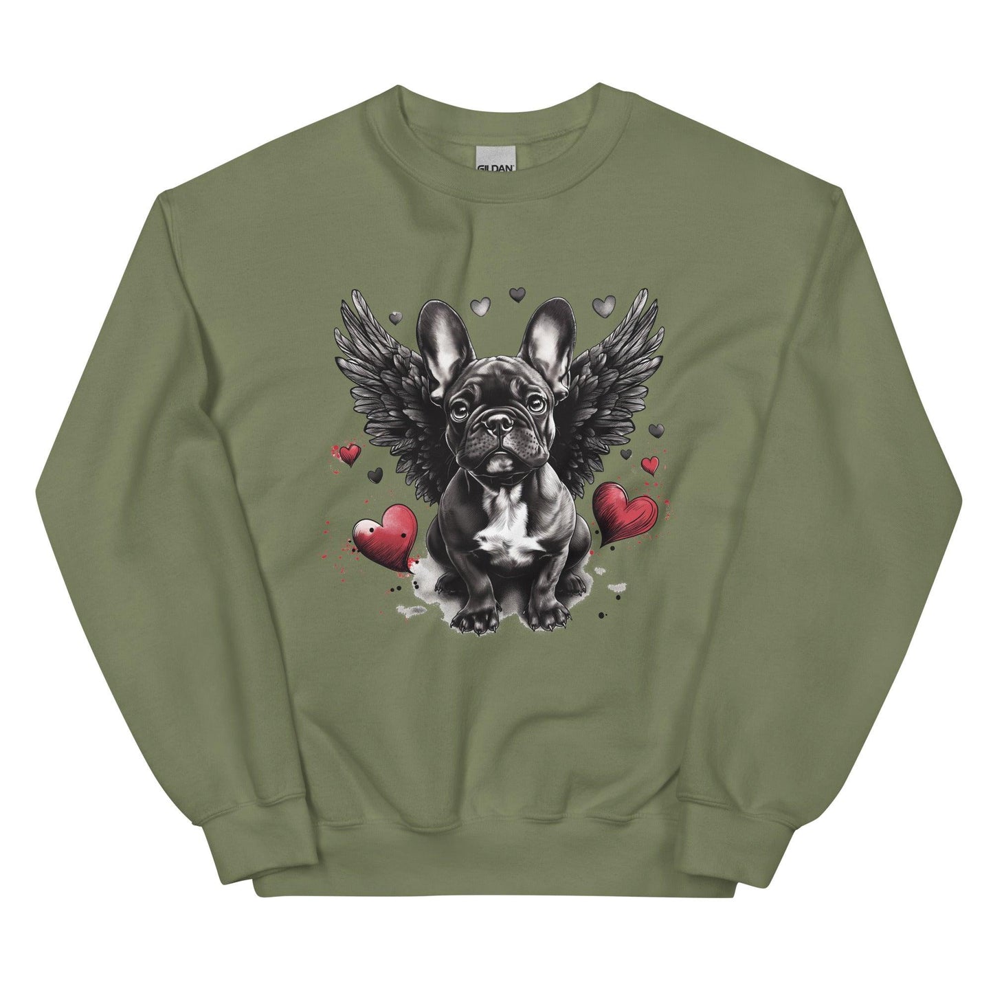 Angel Hearts Frenchie - Unisex Sweatshirt - Frenchie Emporium