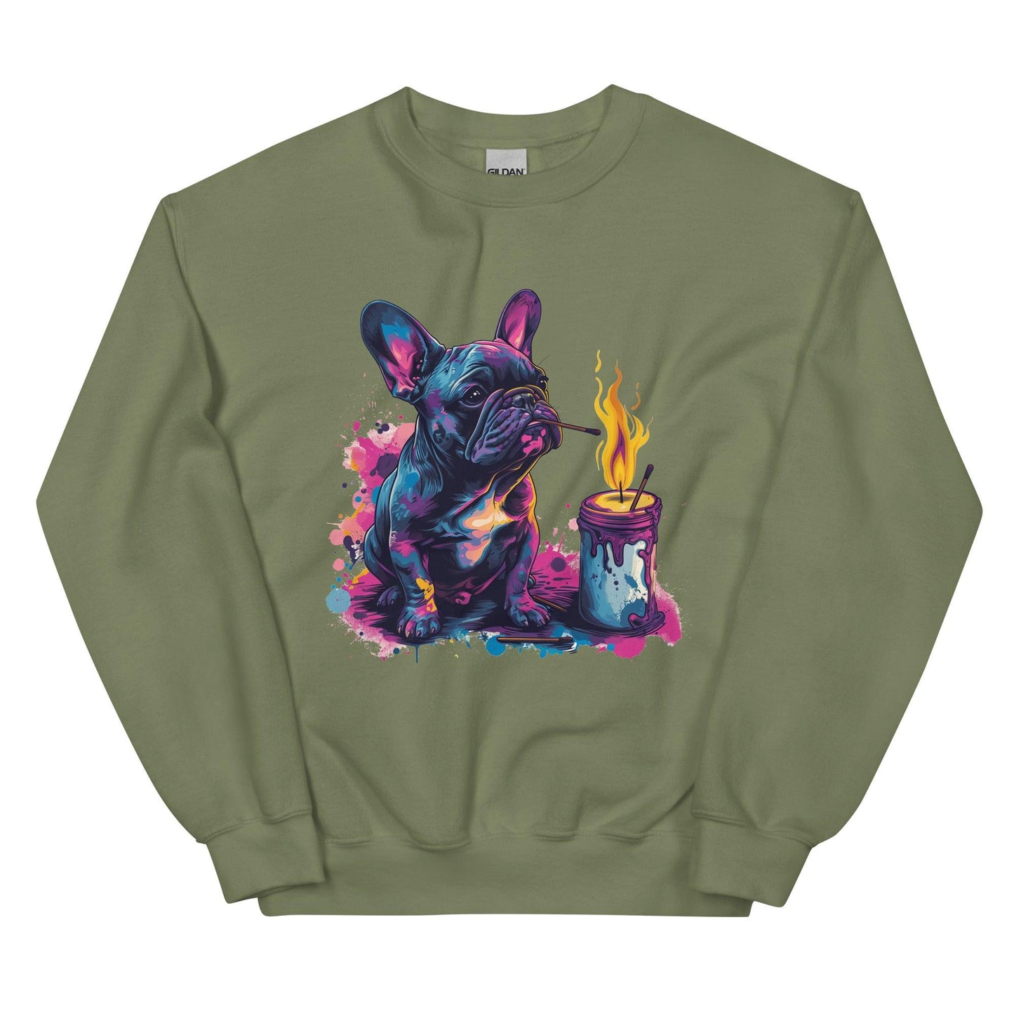 "Light My Fire French Bulldog" - Unisex Sweatshirt - Frenchie Emporium