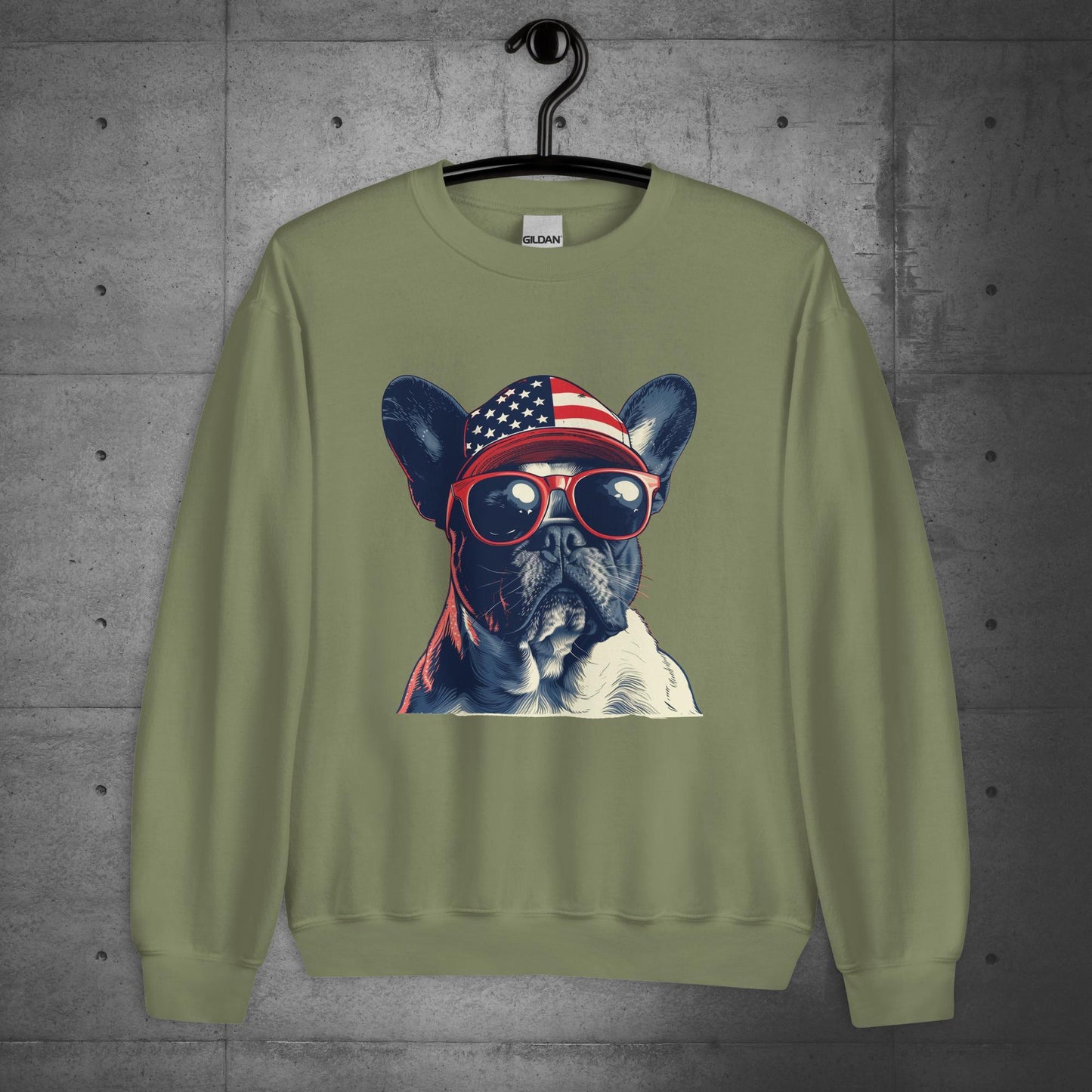 Frenchie Unisex Sweatshirt- Pride of America - Frenchie Emporium