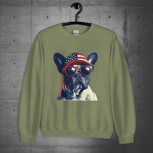 Frenchie Unisex Sweatshirt- Pride of America - Frenchie Emporium