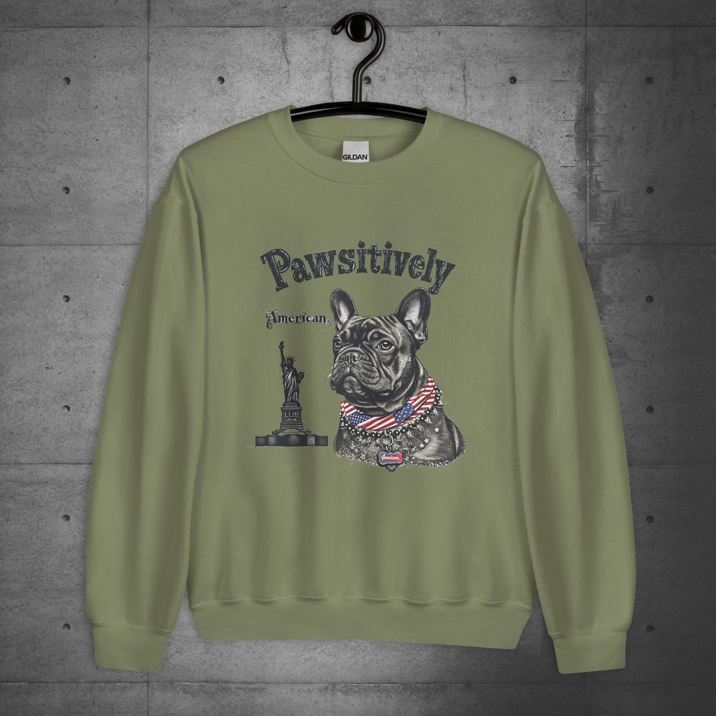 Unisex "Pawsitively American" French Bulldog Sweater/Sweatshirt - Frenchie Emporium