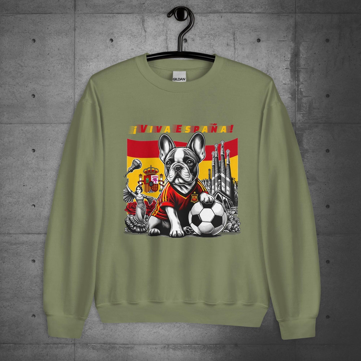 Frenchie Unisex Sweatshirt Spanish Futbolista - Frenchie Emporium