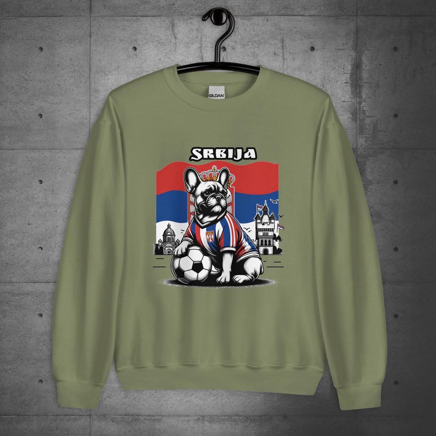 Frenchie Serbia Football Unisex Sweater/Sweatshirt - Frenchie Emporium