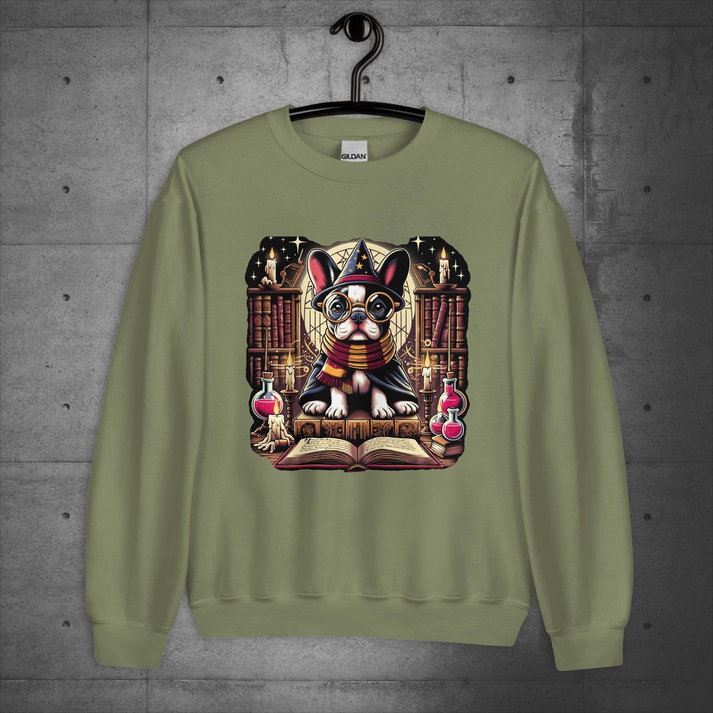 Unisex "Frenchie Wizard's Apprentice" Sweater/Sweatshirt - Frenchie Emporium