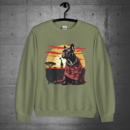 Enchanting Serengeti Frenchie - Unisex Sweater/Sweatshirt - Frenchie Emporium