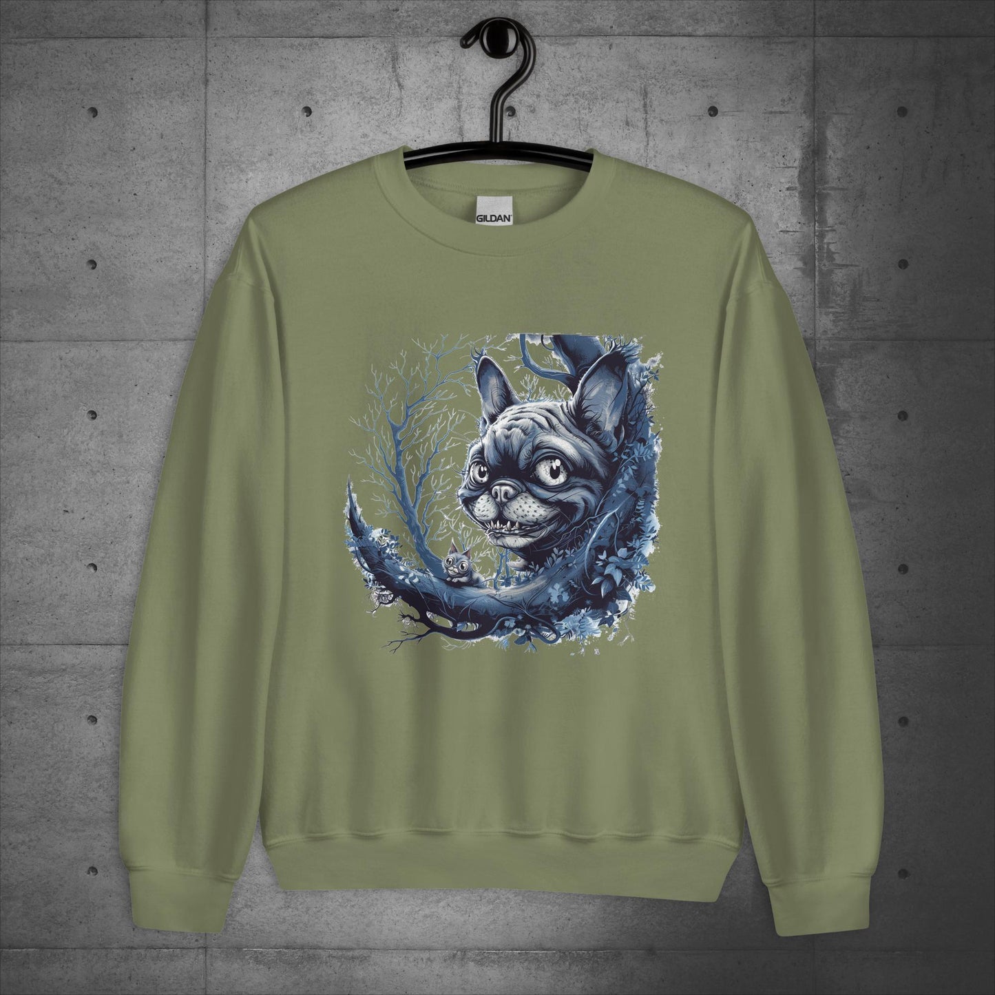 Cheshire Cat Frenchie - Unisex Sweatshirt - Frenchie Emporium
