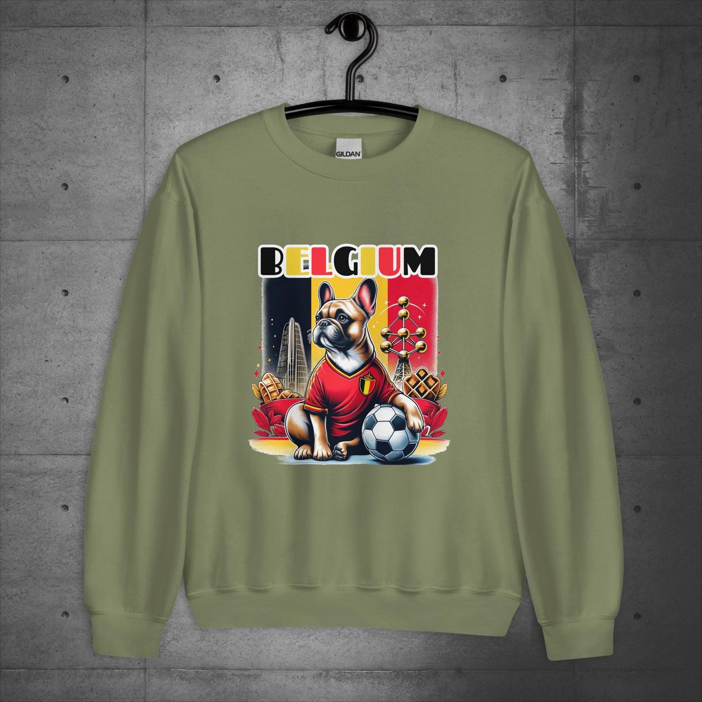 Frenchie Belgium Football Fan - Unisex Sweater / Sweatshirt - Frenchie Emporium