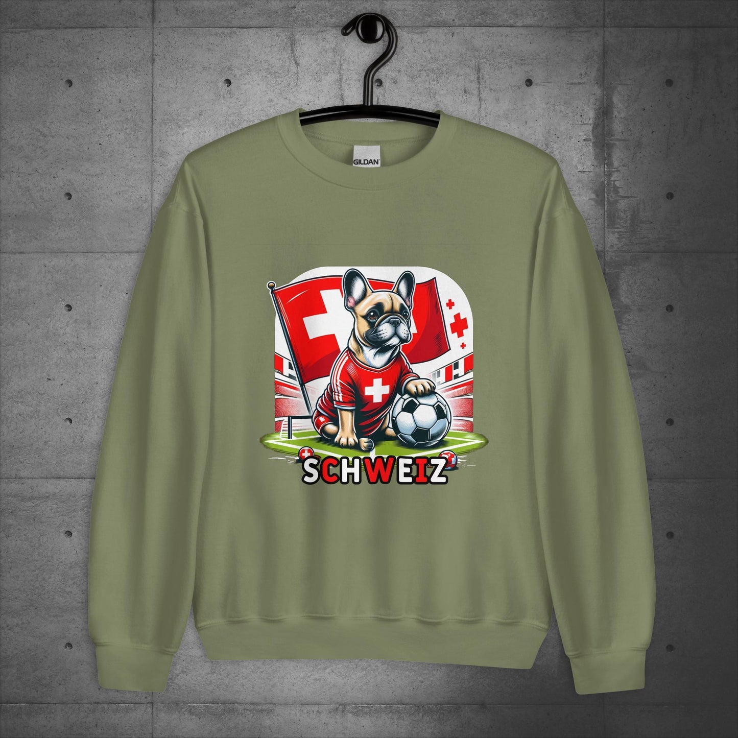 Frenchie Schweiz Football Fan - Unisex Sweater / Sweatshirt - Frenchie Emporium
