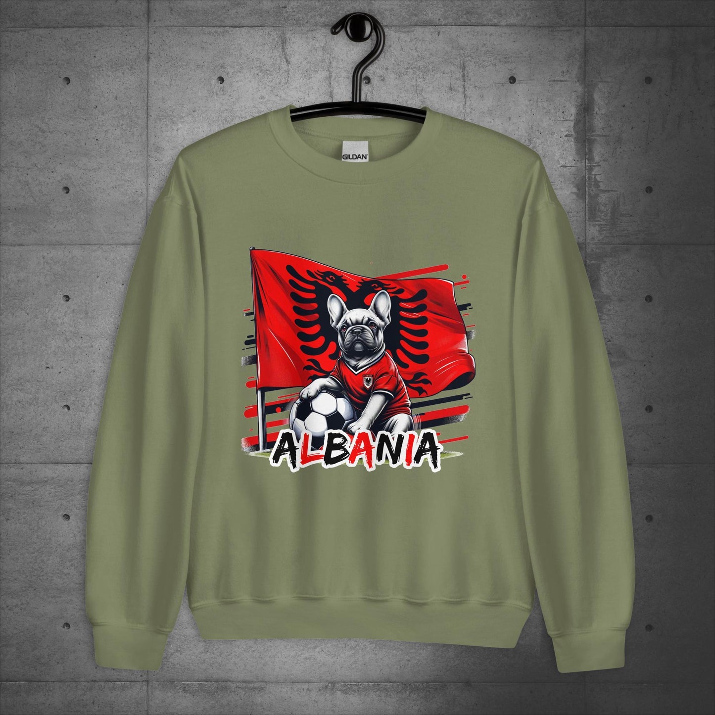 Frenchie Albania Football Fan - Unisex Sweater / Sweatshirt - Frenchie Emporium