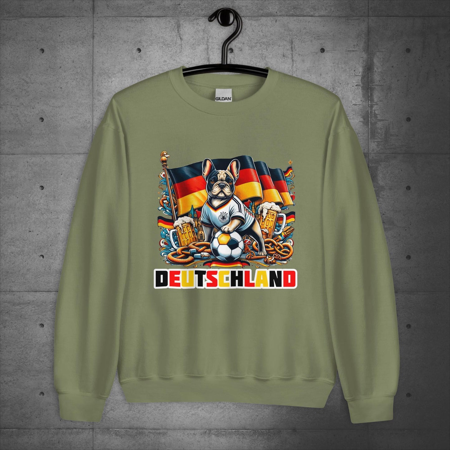 Frenchie Deutschland Football Fan - Unisex Sweater / Sweatshirt - Frenchie Emporium