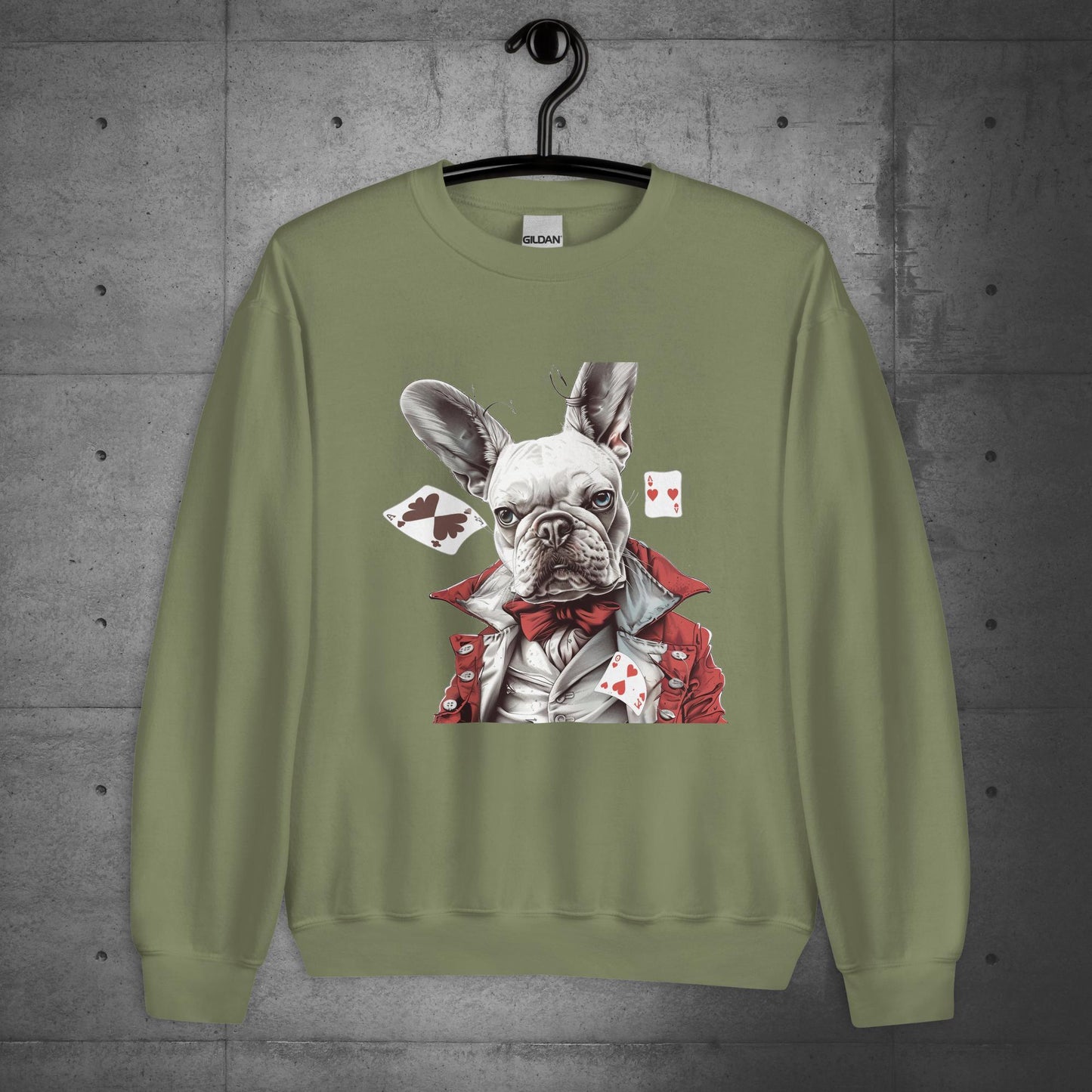 "Player of the cards" French Bulldog - Unisex Sweatshirt - Frenchie Emporium