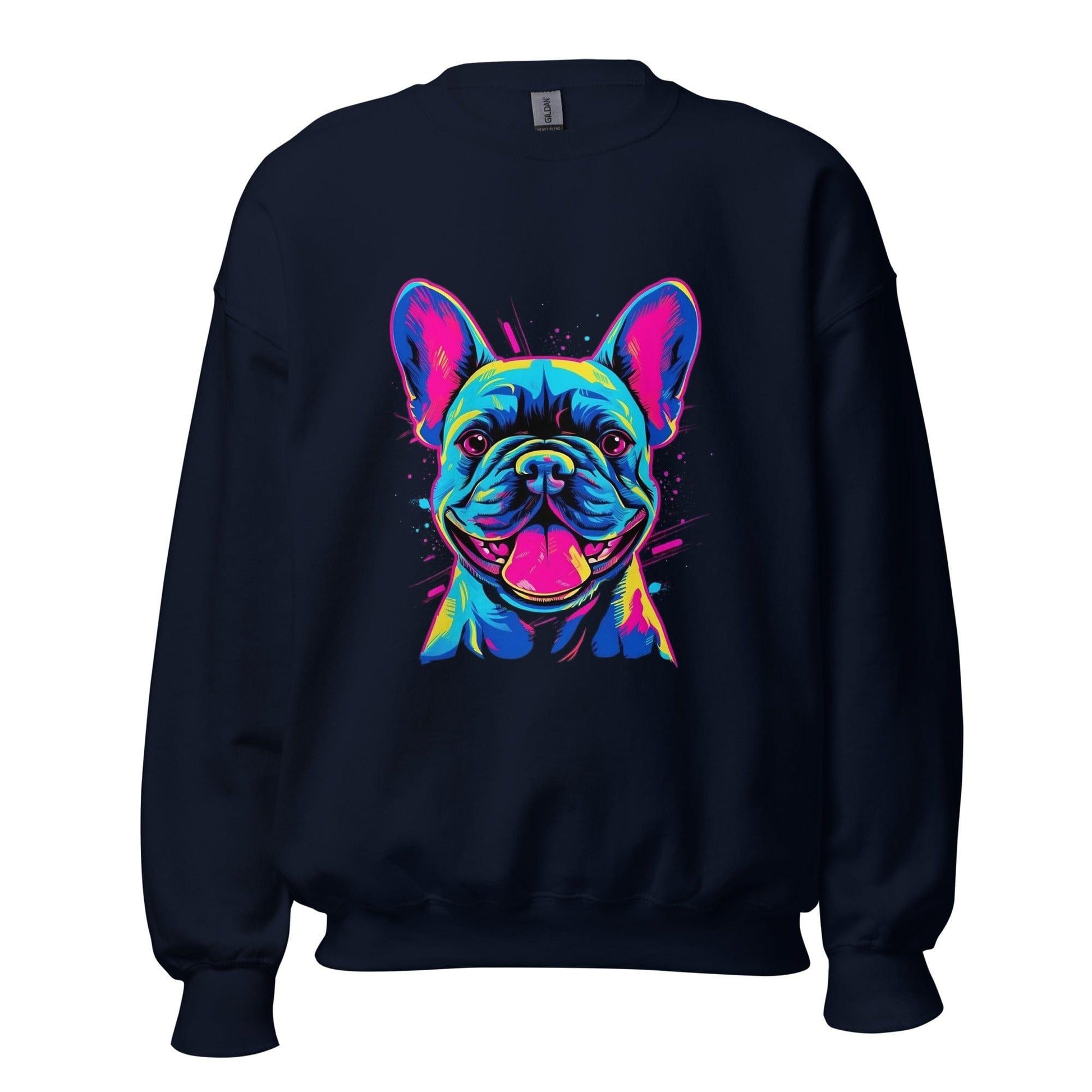 Frenchie Sassy Neon Styled - Unisex Sweater - Frenchie Emporium