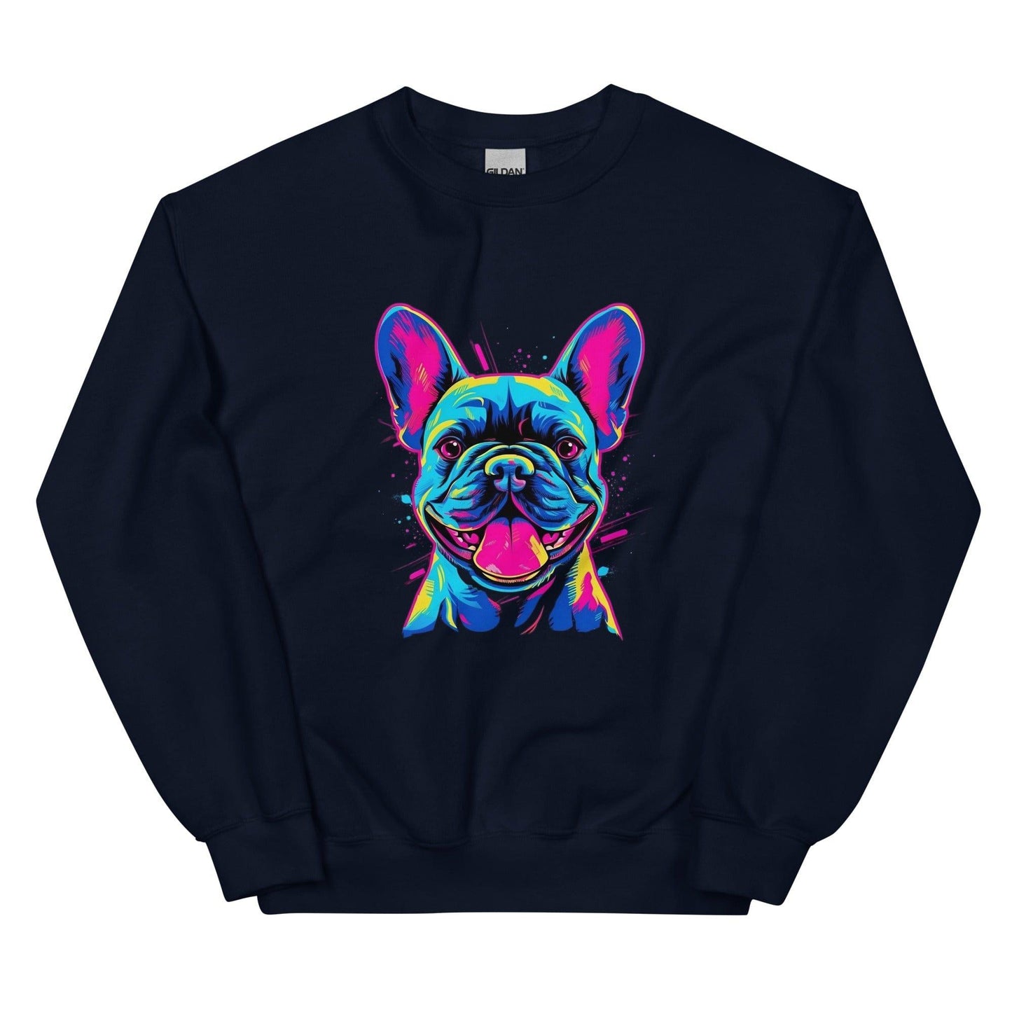 Frenchie Sassy Neon Styled - Unisex Sweater - Frenchie Emporium