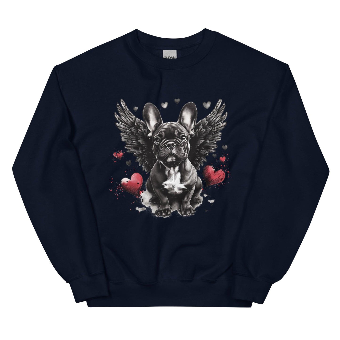 Angel Hearts Frenchie - Unisex Sweatshirt - Frenchie Emporium