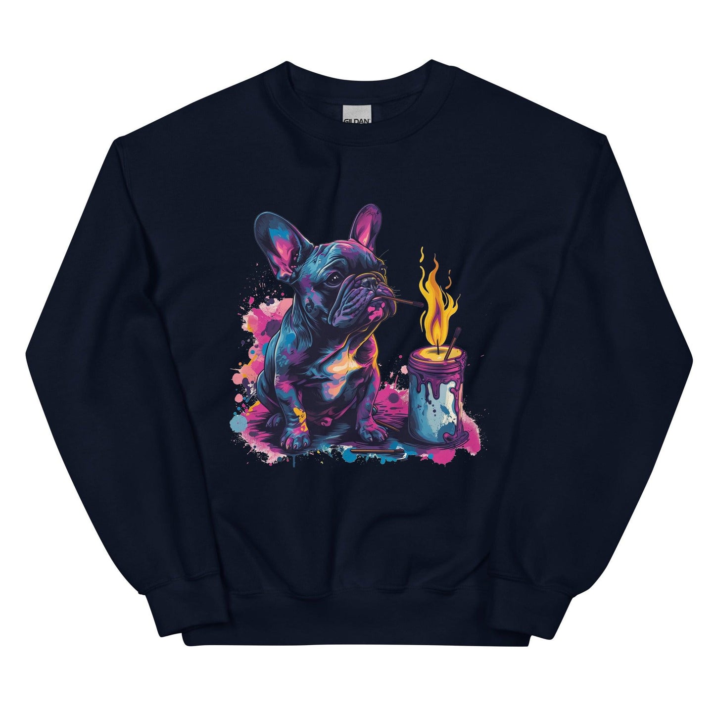 "Light My Fire French Bulldog" - Unisex Sweatshirt - Frenchie Emporium