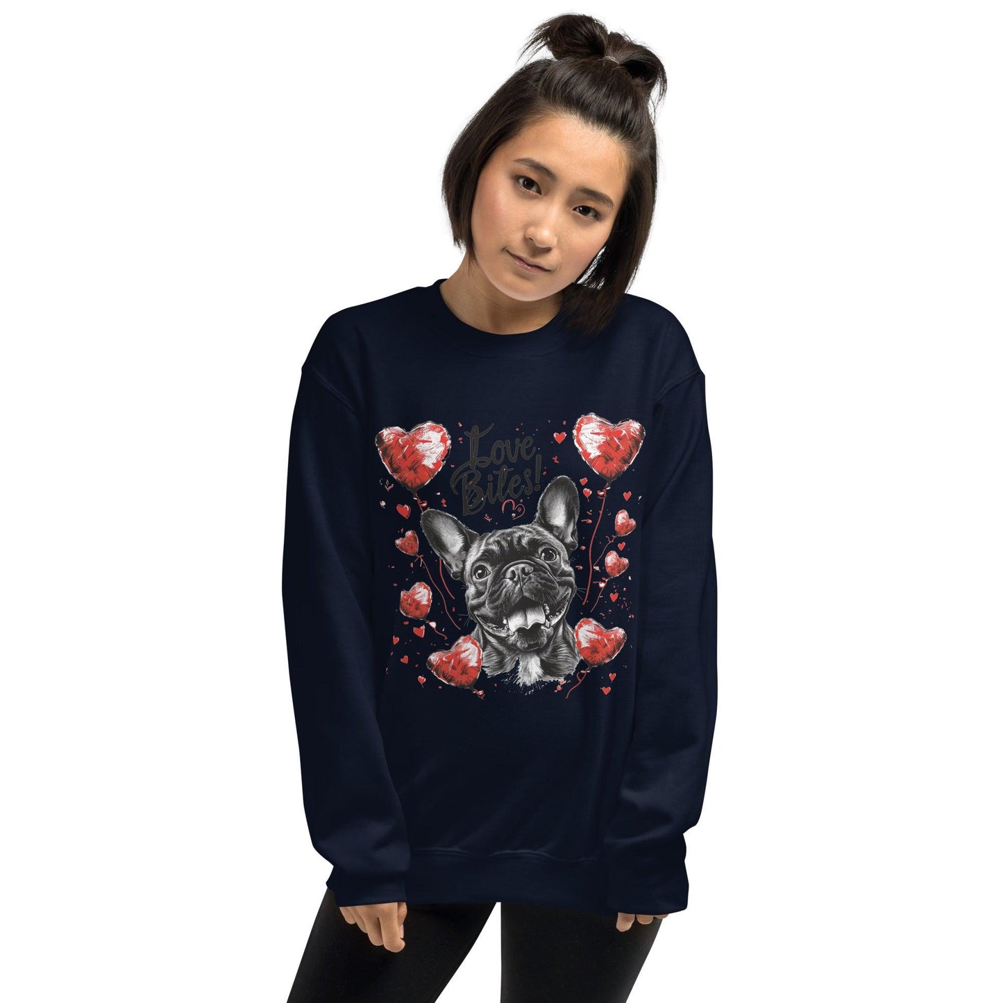 "Love Bites!" - Unisex Sweatshirt - Frenchie Emporium