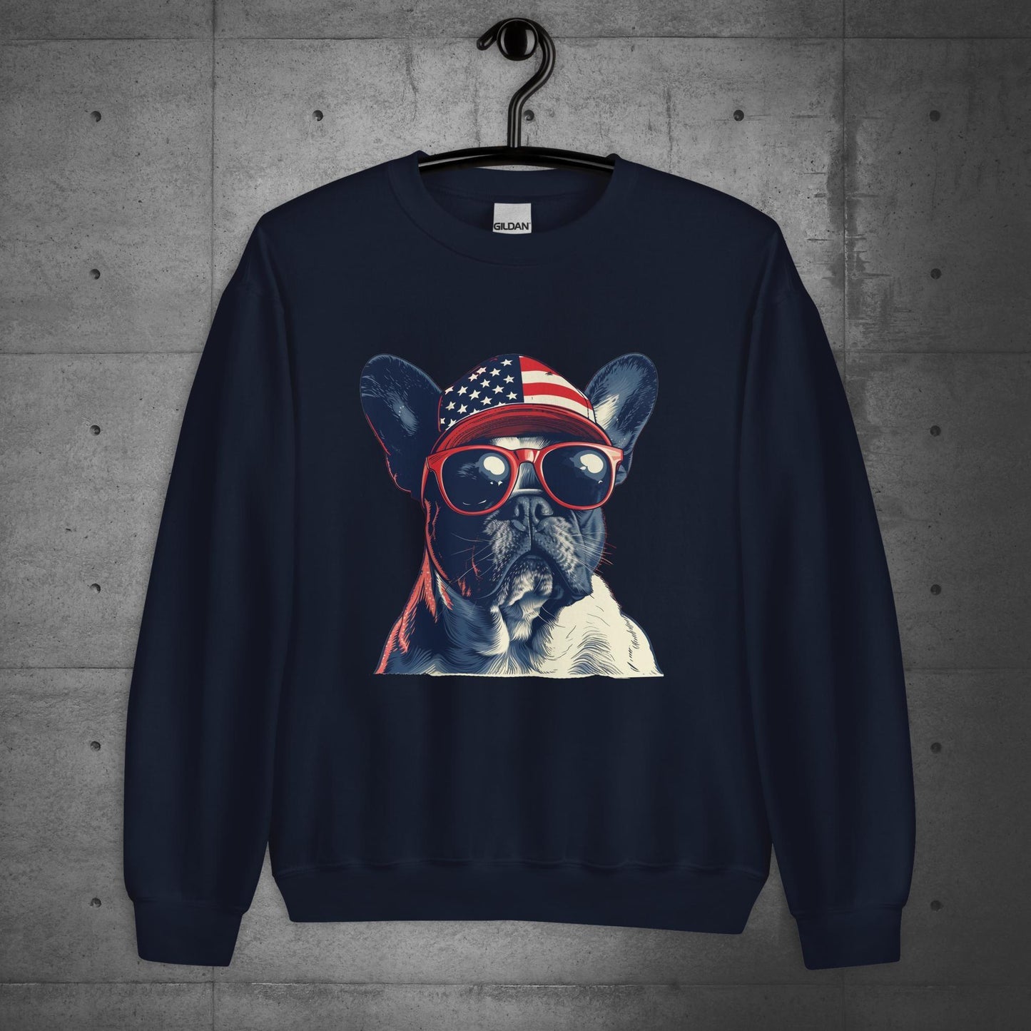 Frenchie Unisex Sweatshirt- Pride of America - Frenchie Emporium