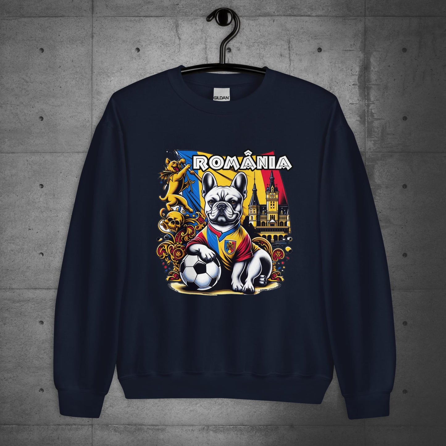 Frenchie Romanian Football Unisex Sweater - Frenchie Emporium