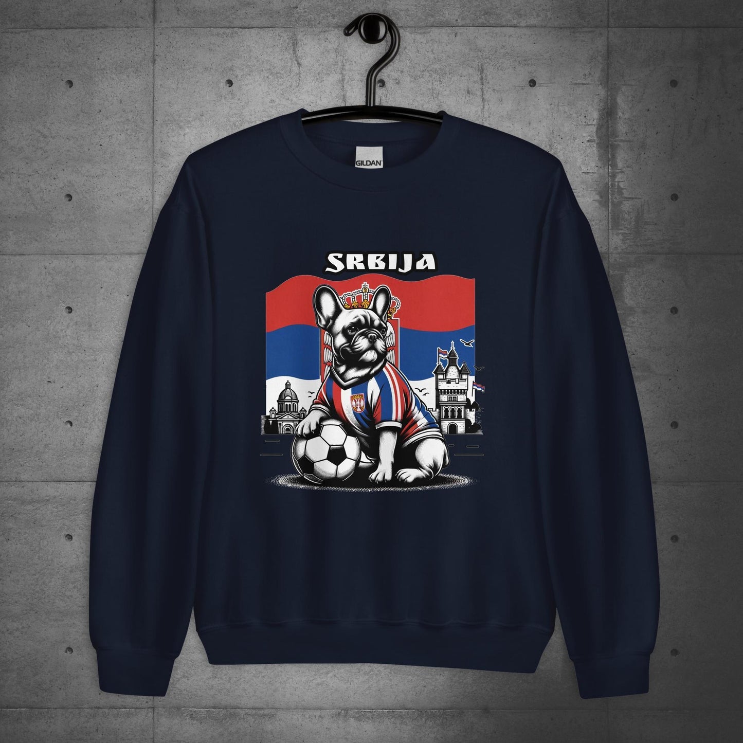 Frenchie Serbia Football Unisex Sweater/Sweatshirt - Frenchie Emporium