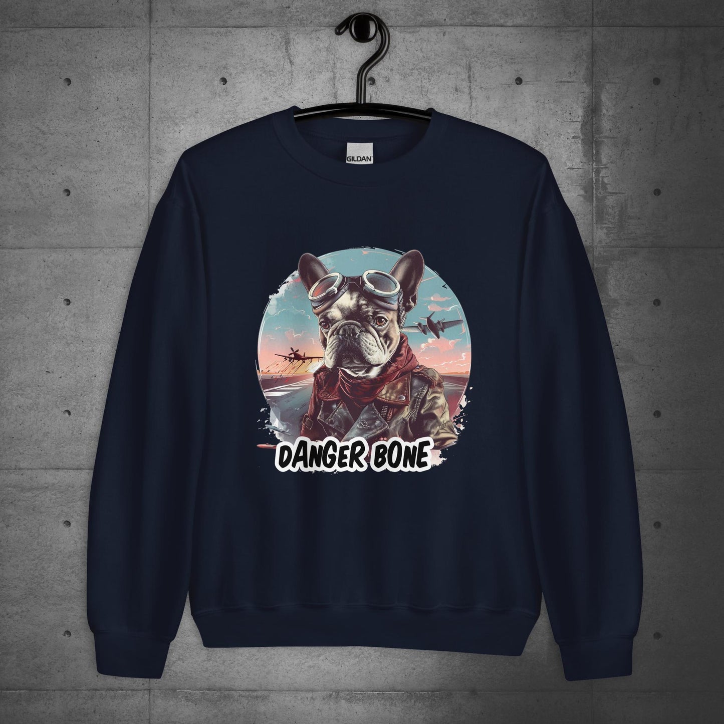 Frenchie Danger Bone Unisex Sweatshirt - Frenchie Emporium
