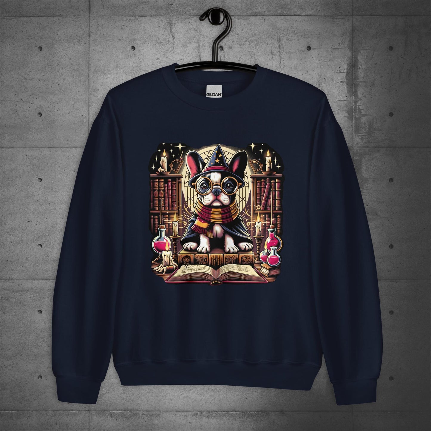 Unisex "Frenchie Wizard's Apprentice" Sweater/Sweatshirt - Frenchie Emporium