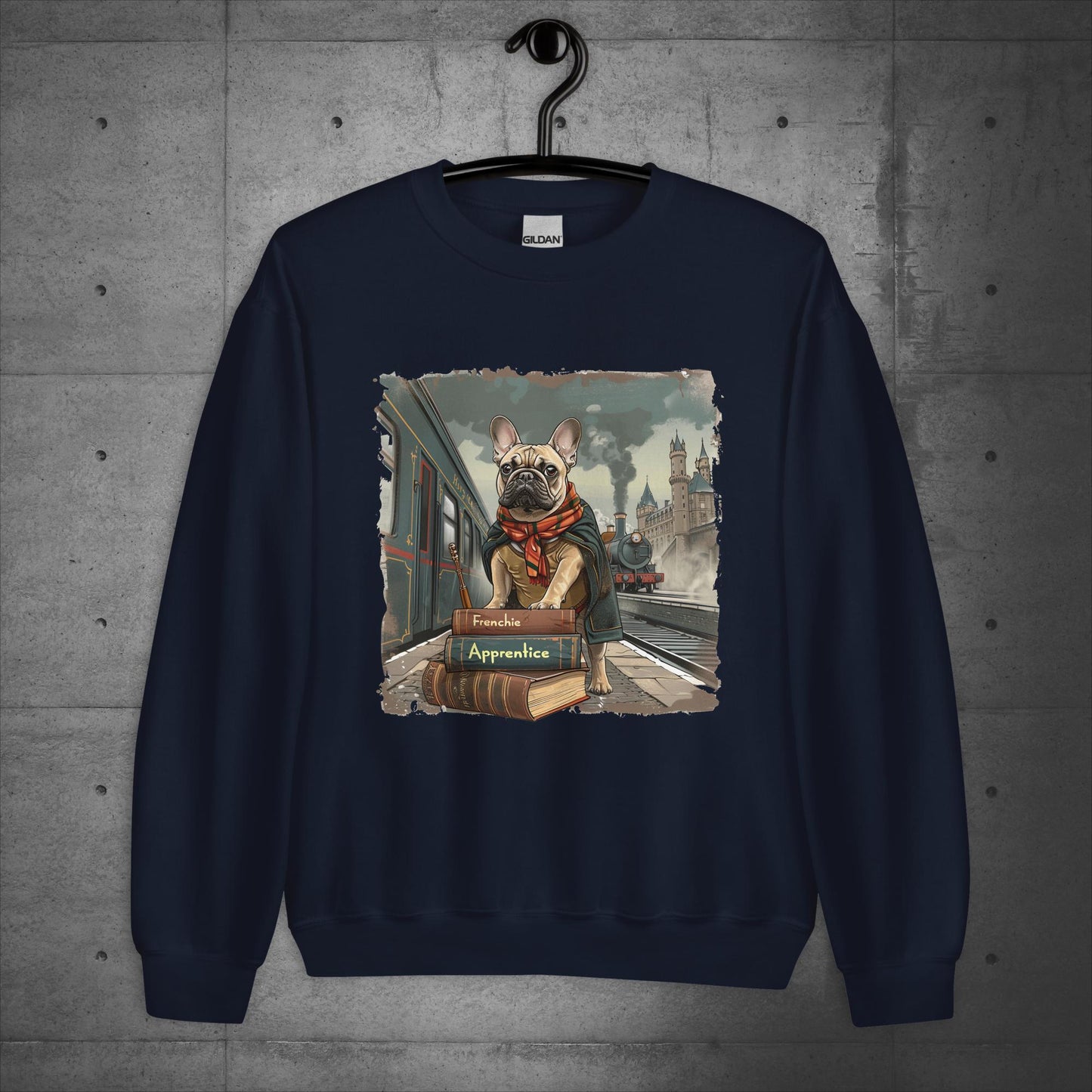 Unisex French Bulldog "Train to Wizardry" Sweater/Sweatshirt - Frenchie Emporium