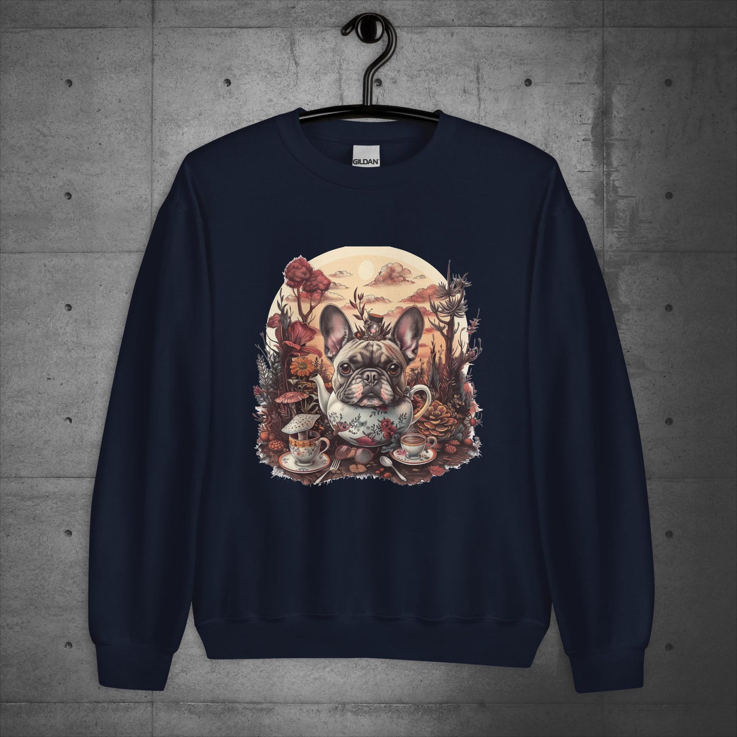 Frenchie Tea Party - Unisex Sweatshirt - Frenchie Emporium