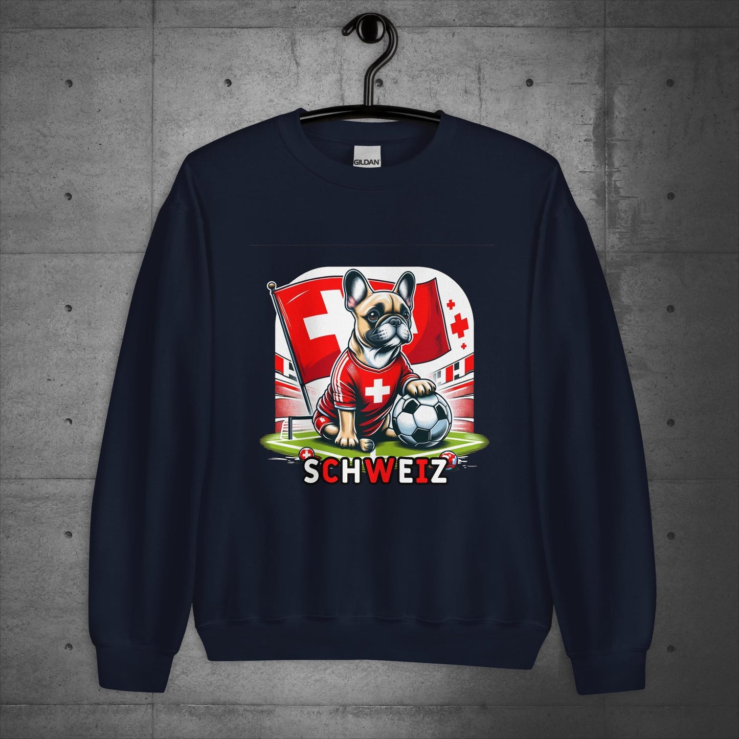 Frenchie Schweiz Football Fan - Unisex Sweater / Sweatshirt - Frenchie Emporium