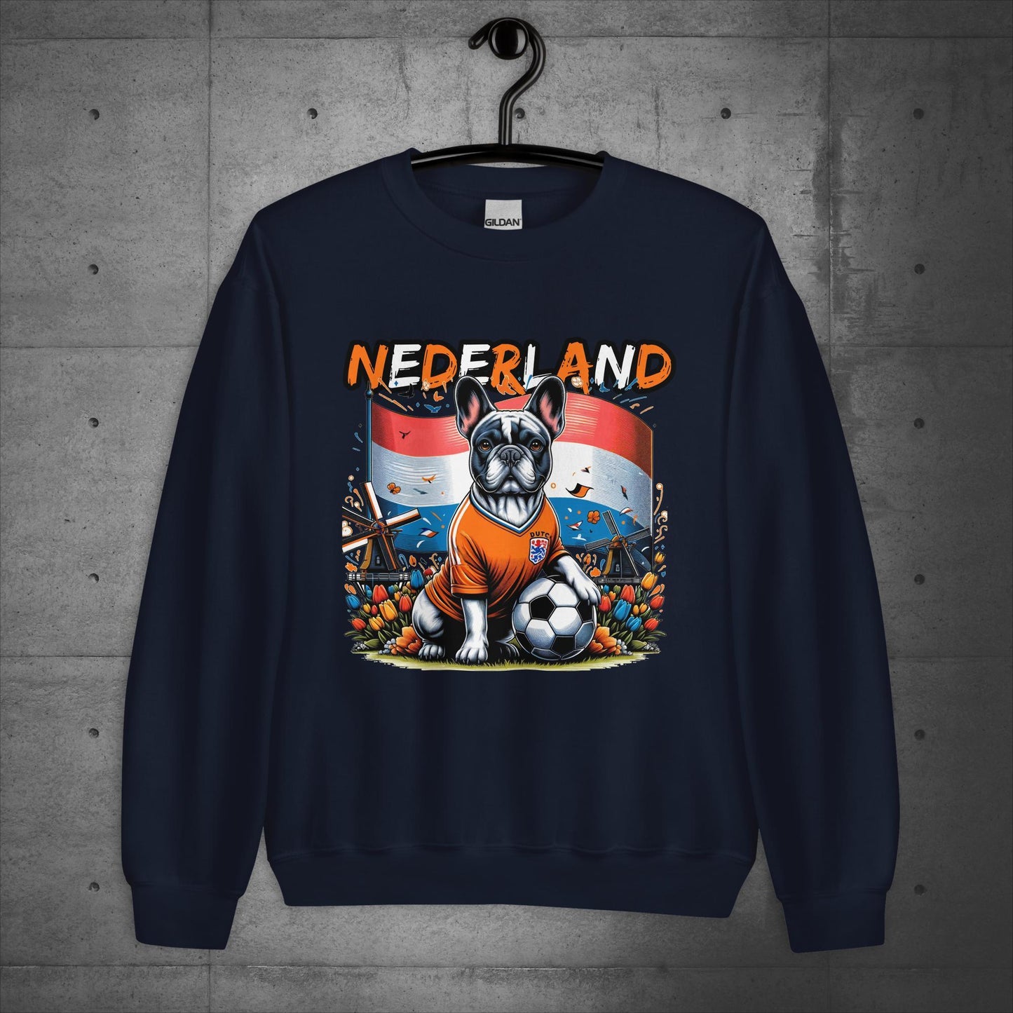 Frenchie Nederland Football Fan - Unisex Sweater / Sweatshirt - Frenchie Emporium