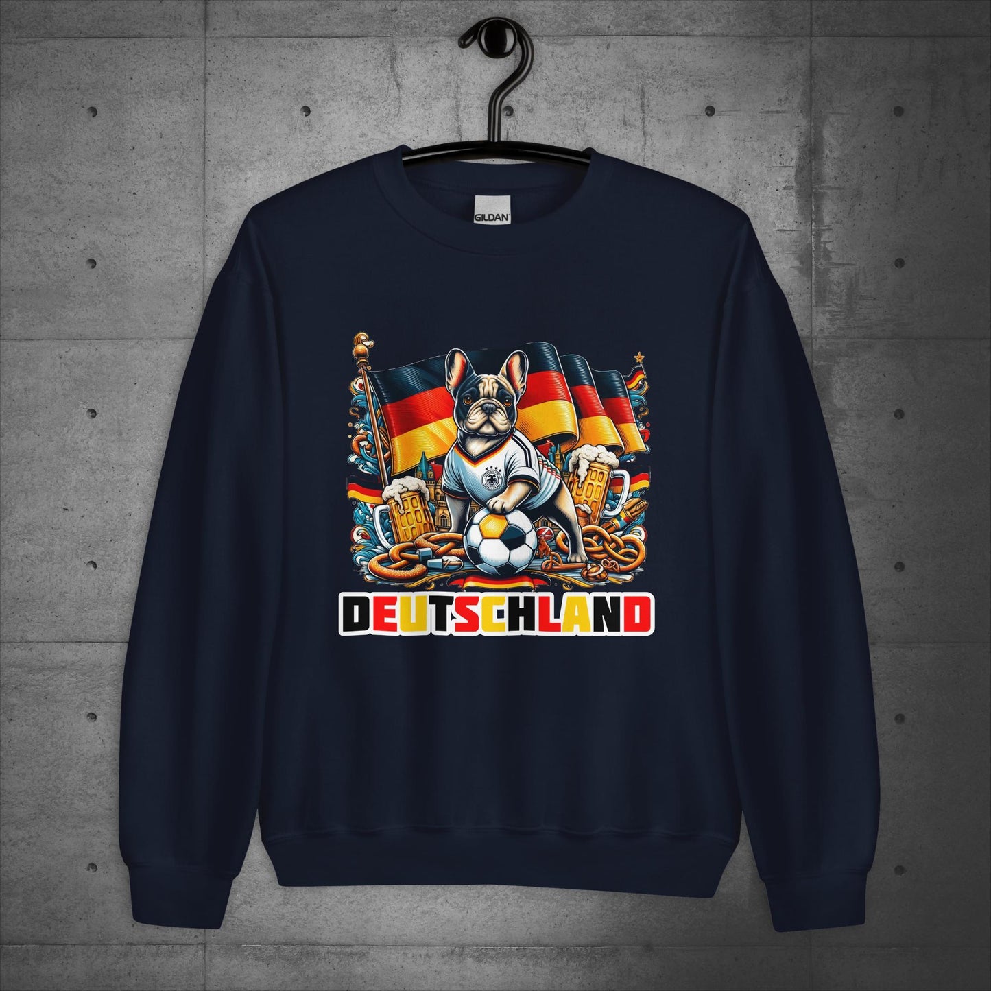 Frenchie Deutschland Football Fan - Unisex Sweater / Sweatshirt - Frenchie Emporium