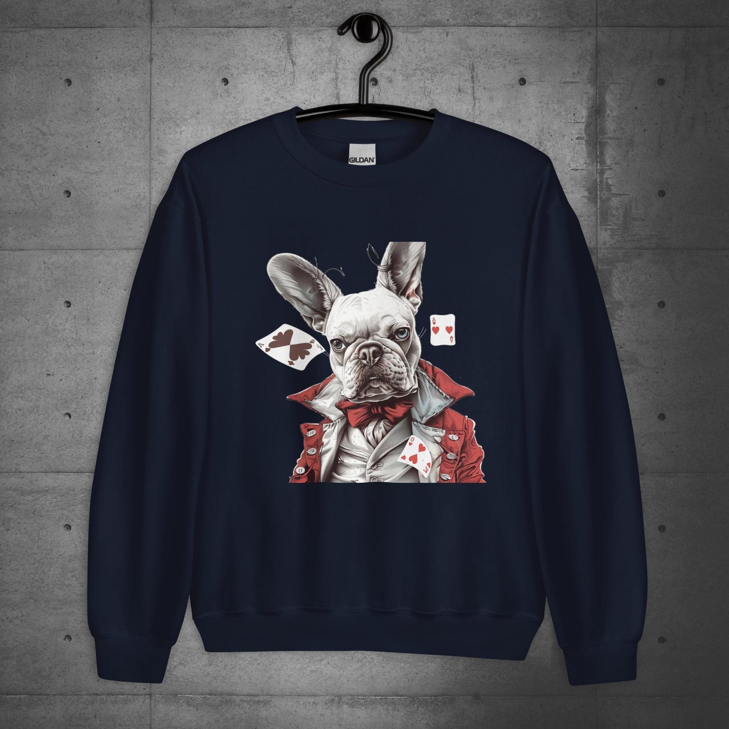 "Player of the cards" French Bulldog - Unisex Sweatshirt - Frenchie Emporium
