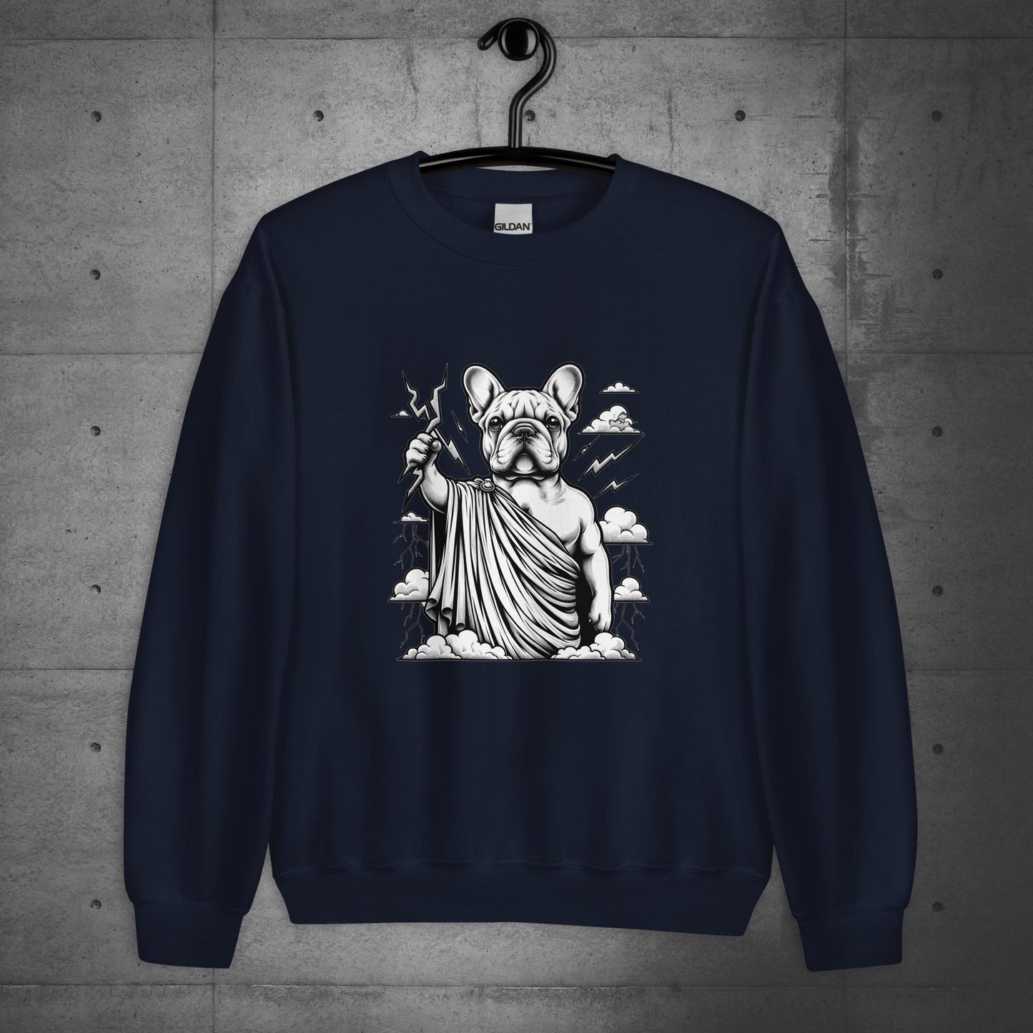 "Thunderous Zeus" Frenchie - Unisex Sweatshirt/Sweater - Frenchie Emporium