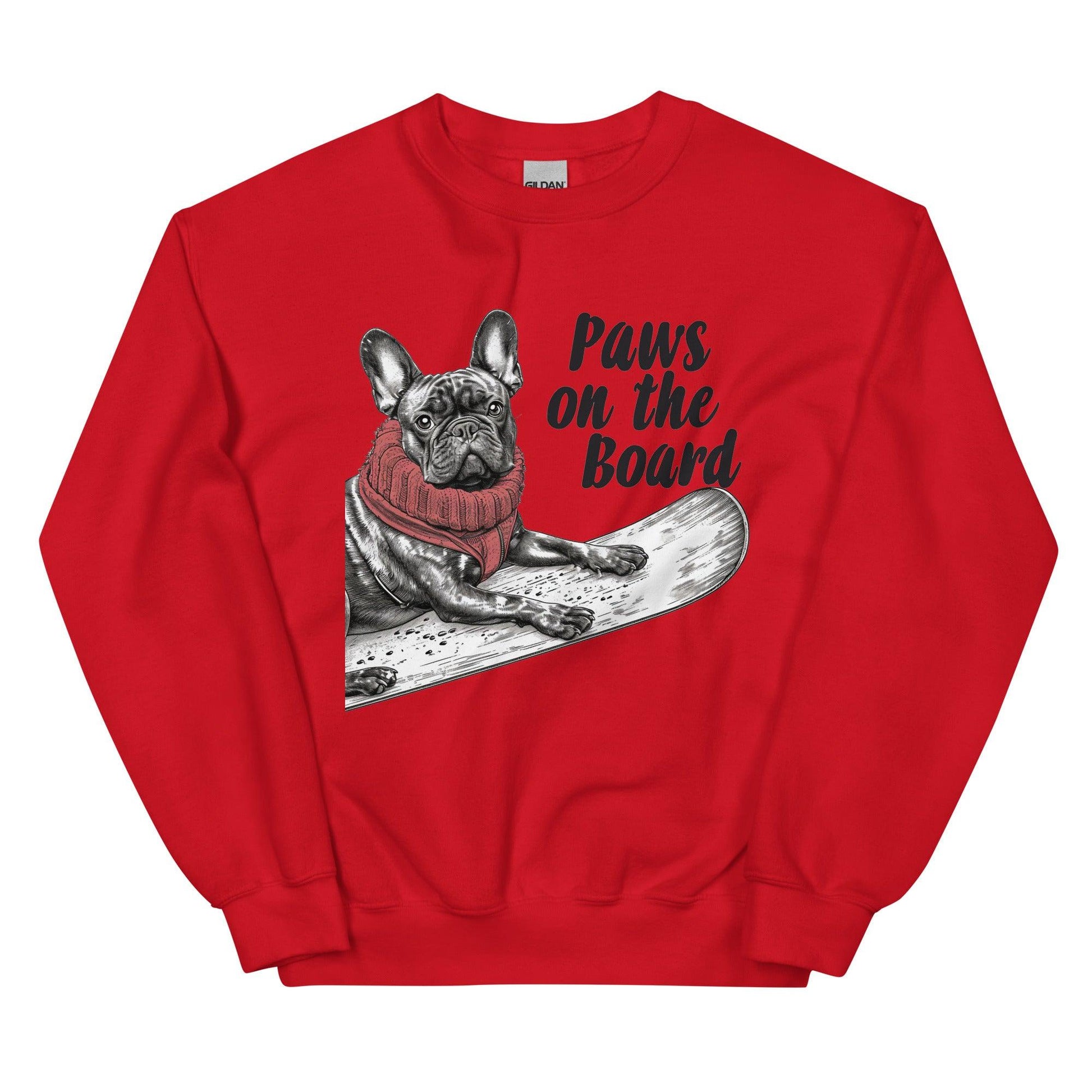 Paws on the Board Frenchie Unisex Sweatshirt - Frenchie Emporium