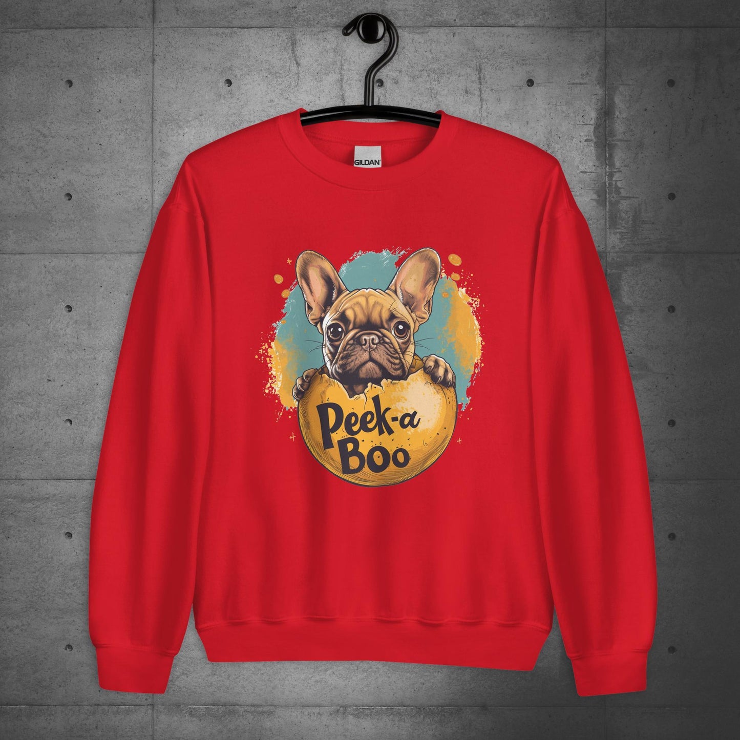 "Peek-a-Boo Frenchie" - Unisex Sweatshirt - Frenchie Emporium