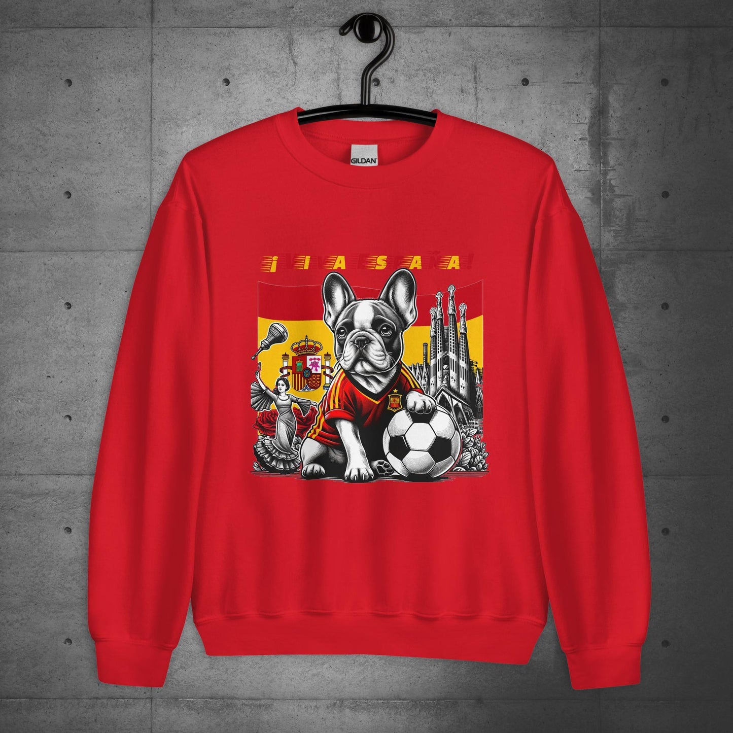 Frenchie Unisex Sweatshirt Spanish Futbolista - Frenchie Emporium
