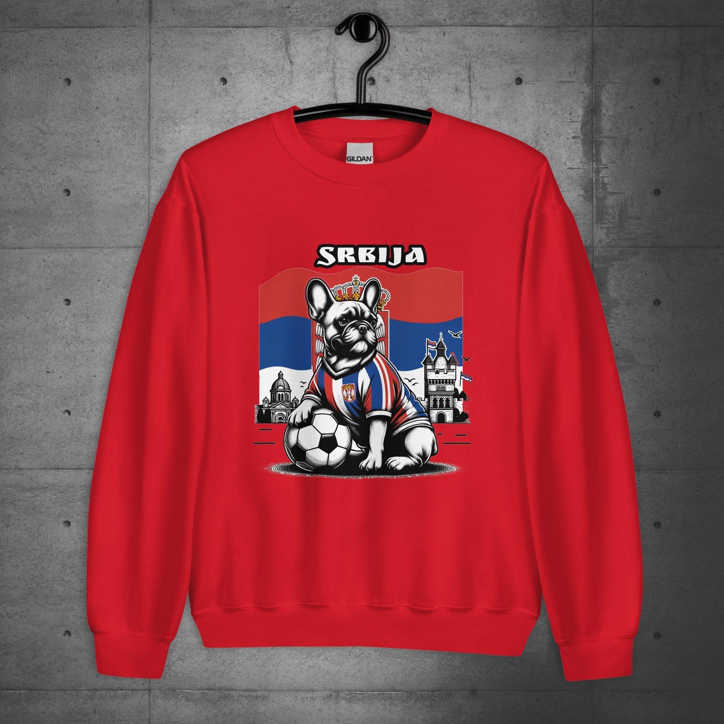 Frenchie Serbia Football Unisex Sweater/Sweatshirt - Frenchie Emporium