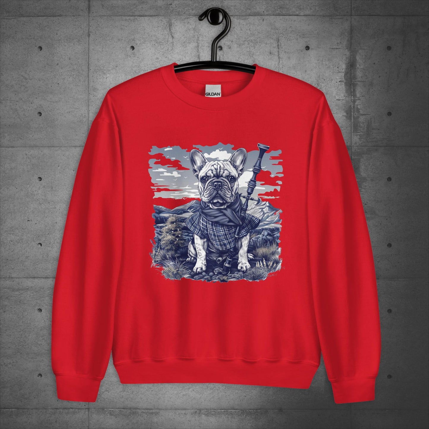 Highland Tartan Frenchie - Unisex Sweatshirt/Sweater - Frenchie Emporium