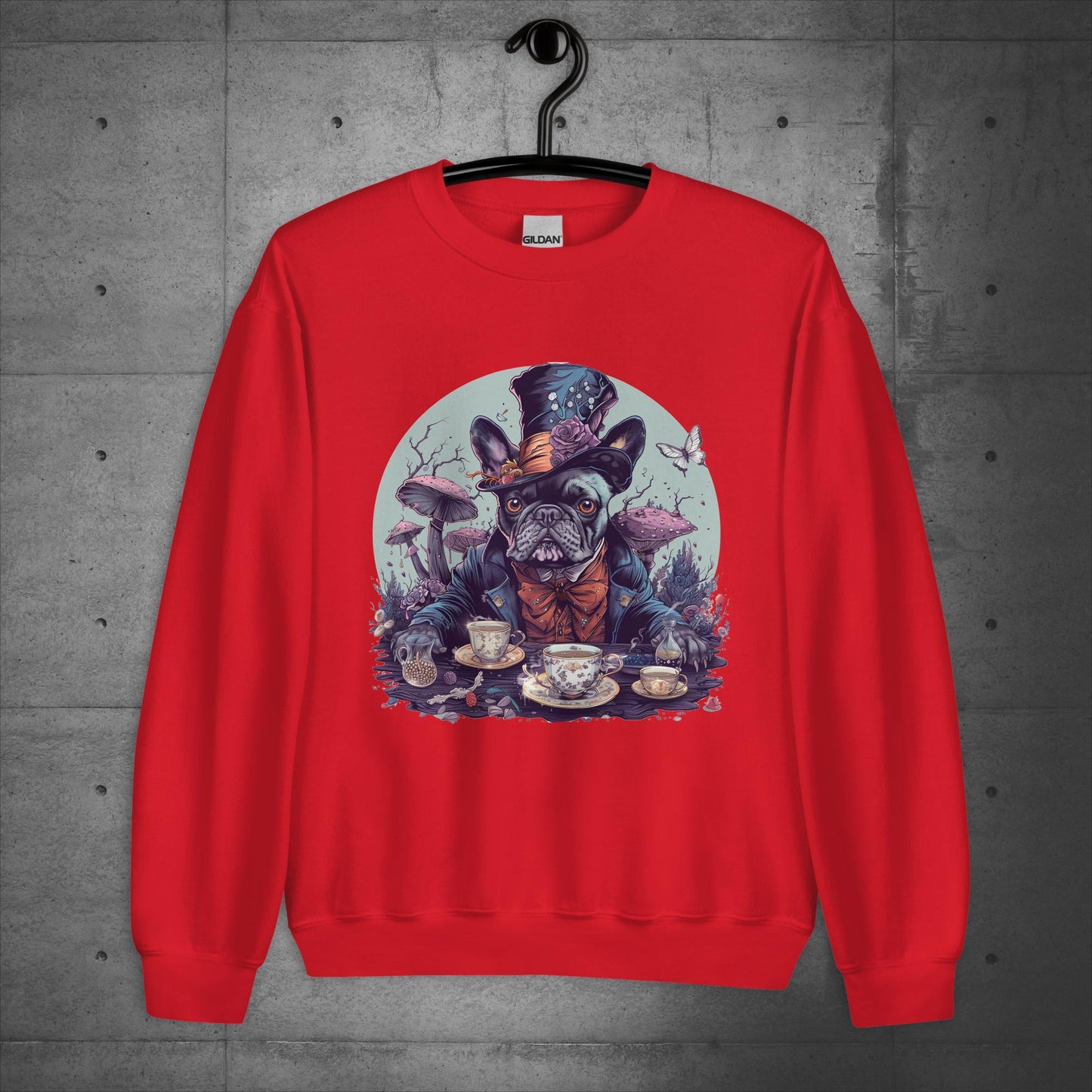 Mad Hatter Frenchie - Unisex Sweater/Sweatshirt - Frenchie Emporium